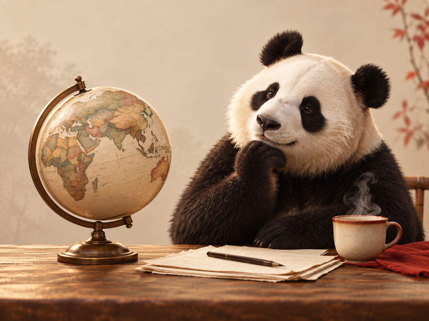 The Panda considers a globe over a cup of chai for World & Politics stories