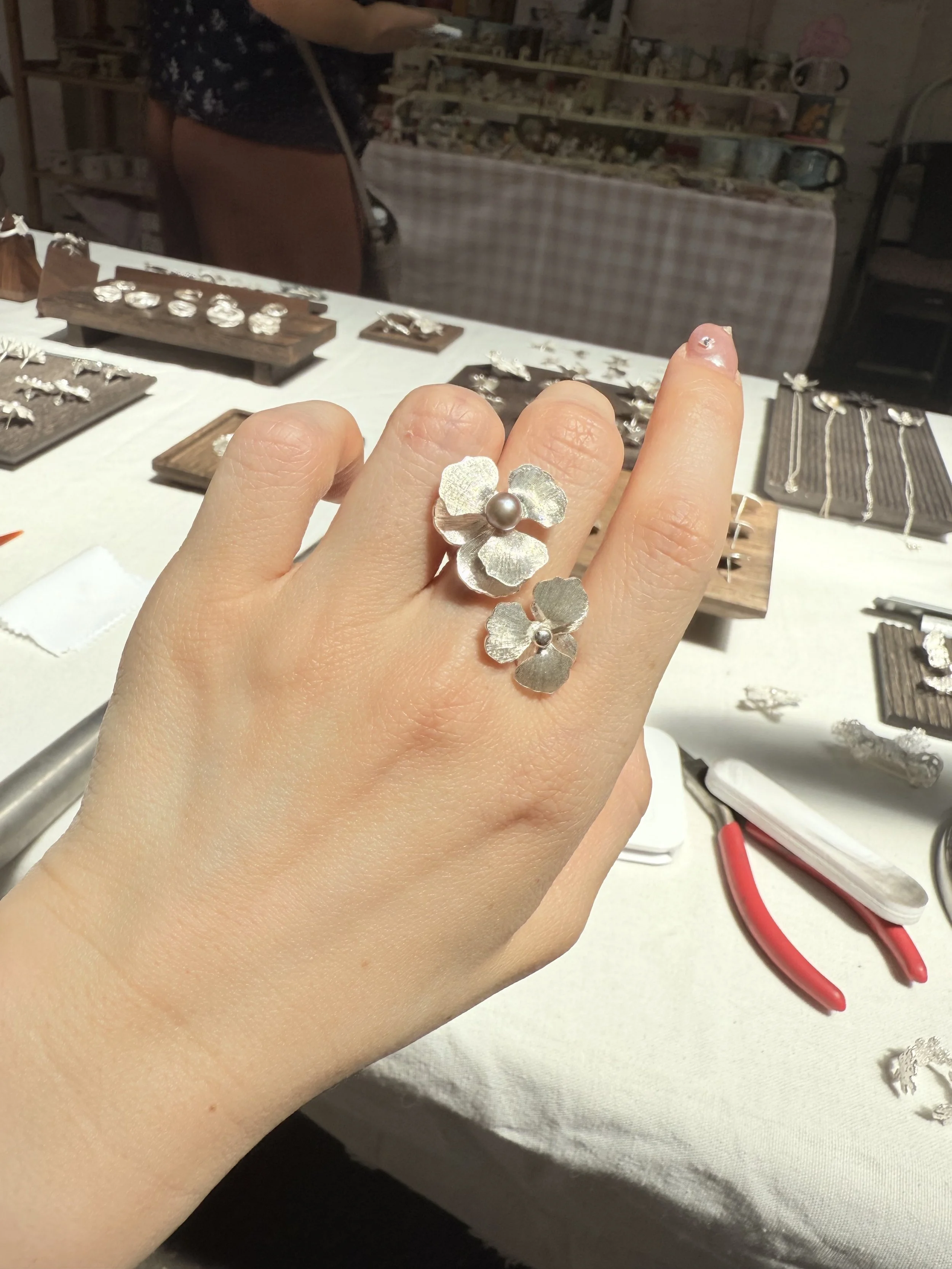 Viola Double Bloom Ring