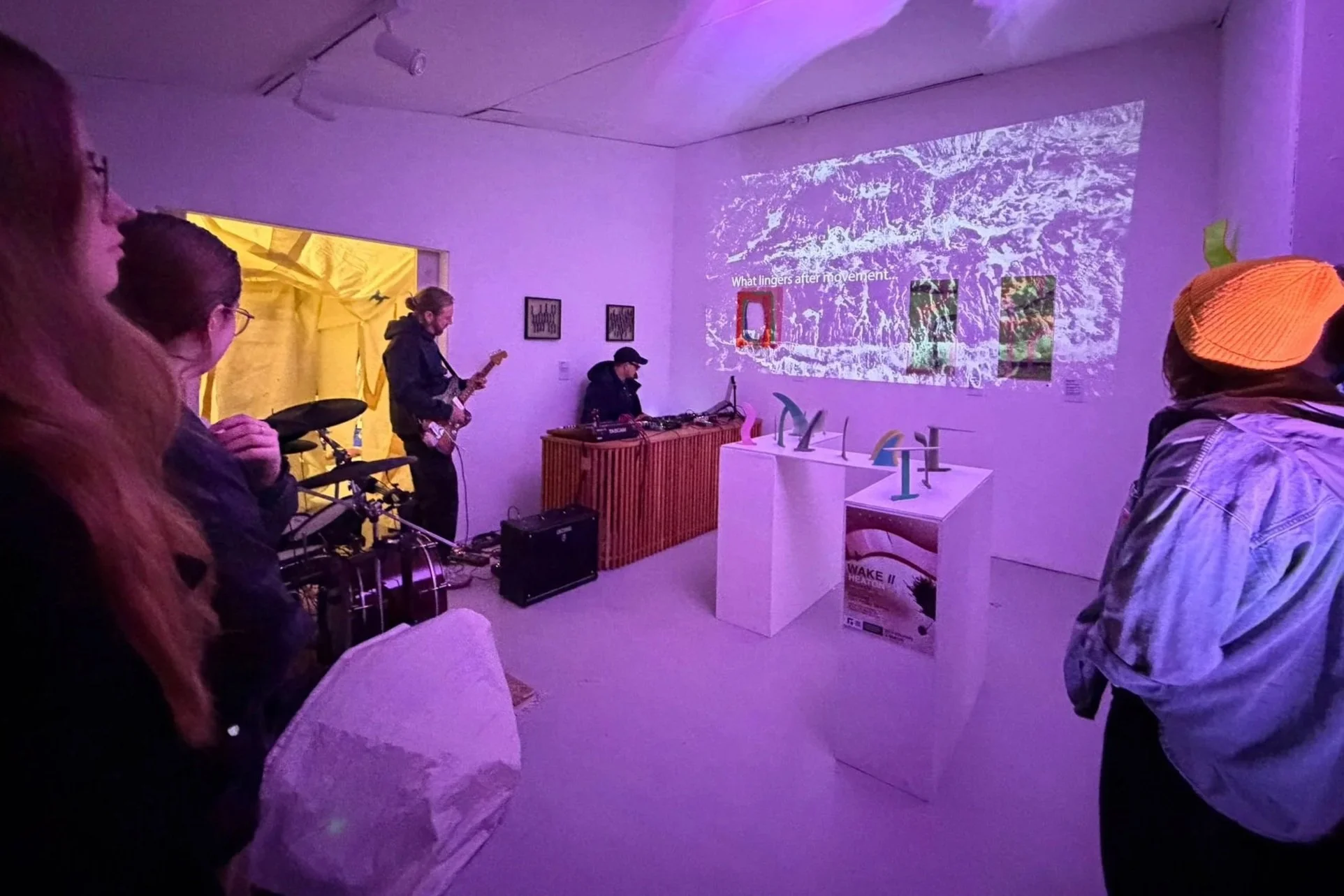 Departures performing live music to film Wake, expanded cinema event, WAKE II, Scenius Gallery Sligo, 2026