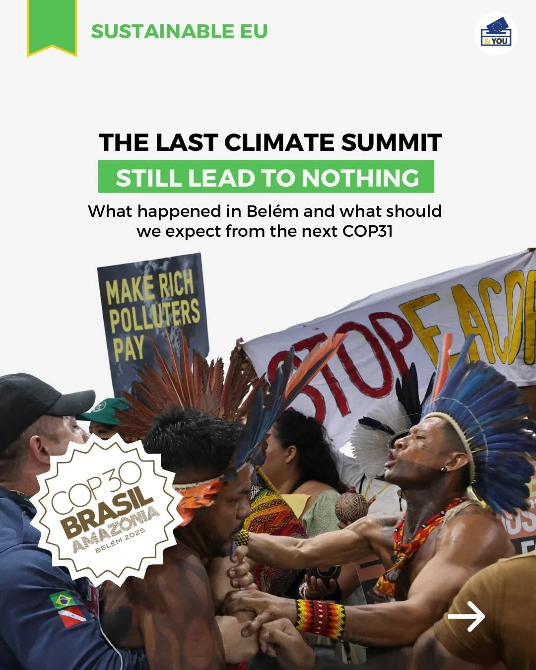 🌏✨COP30 in Bel&eacute;m was supposed to be
the turning point... but was it?

After years of underwhelming results from COPs in Baku, Dubai, and Sharm el-Sheikh, expectations were high for real progress in Brazil.🇧🇷📆

🏭Fossil fuel lobbyists made 