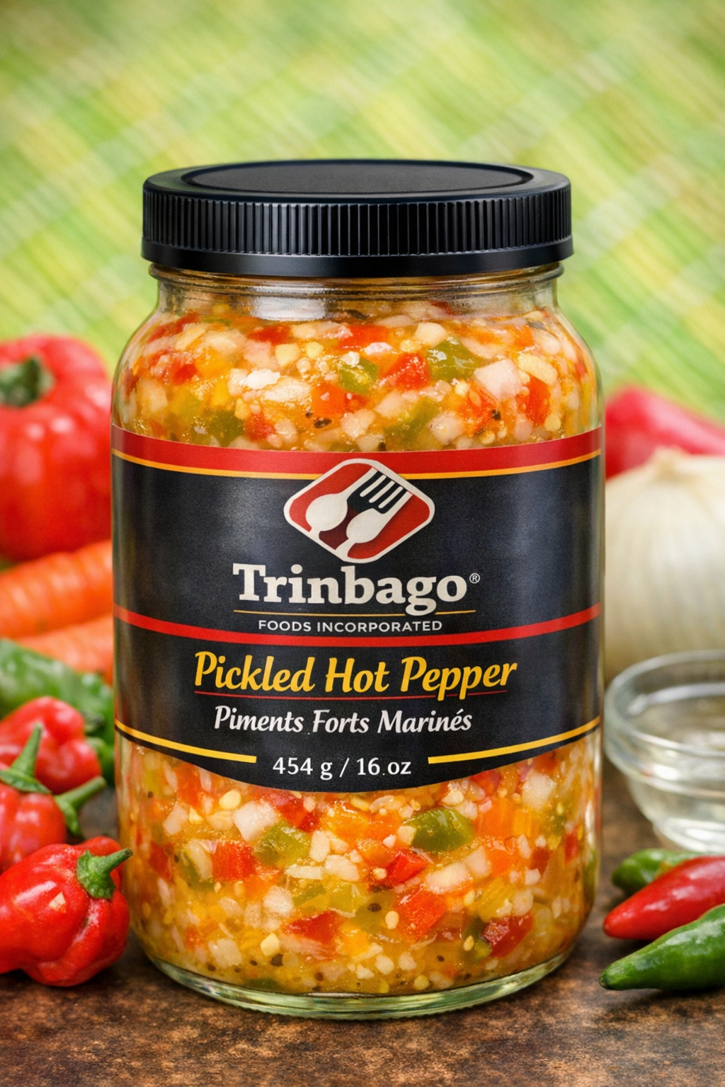 Trinbago Pickled Hot Pepper - 16oz