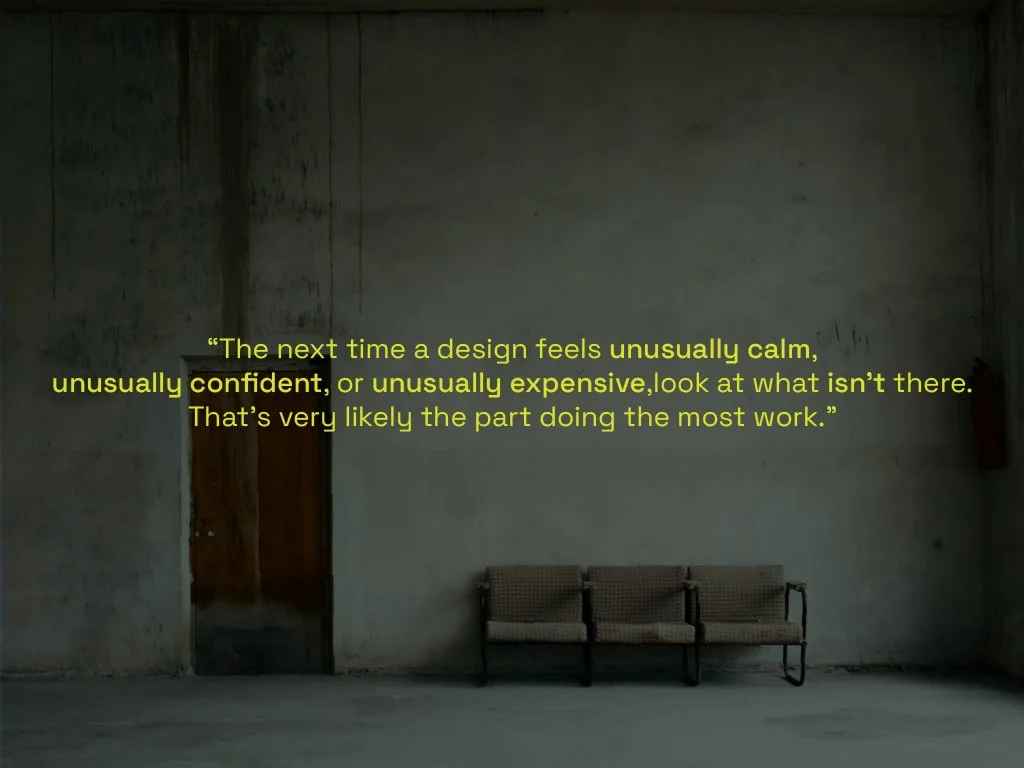 The Emotional Weight of Empty Space: Why Silence Is One of the Most Powerful Design Tools