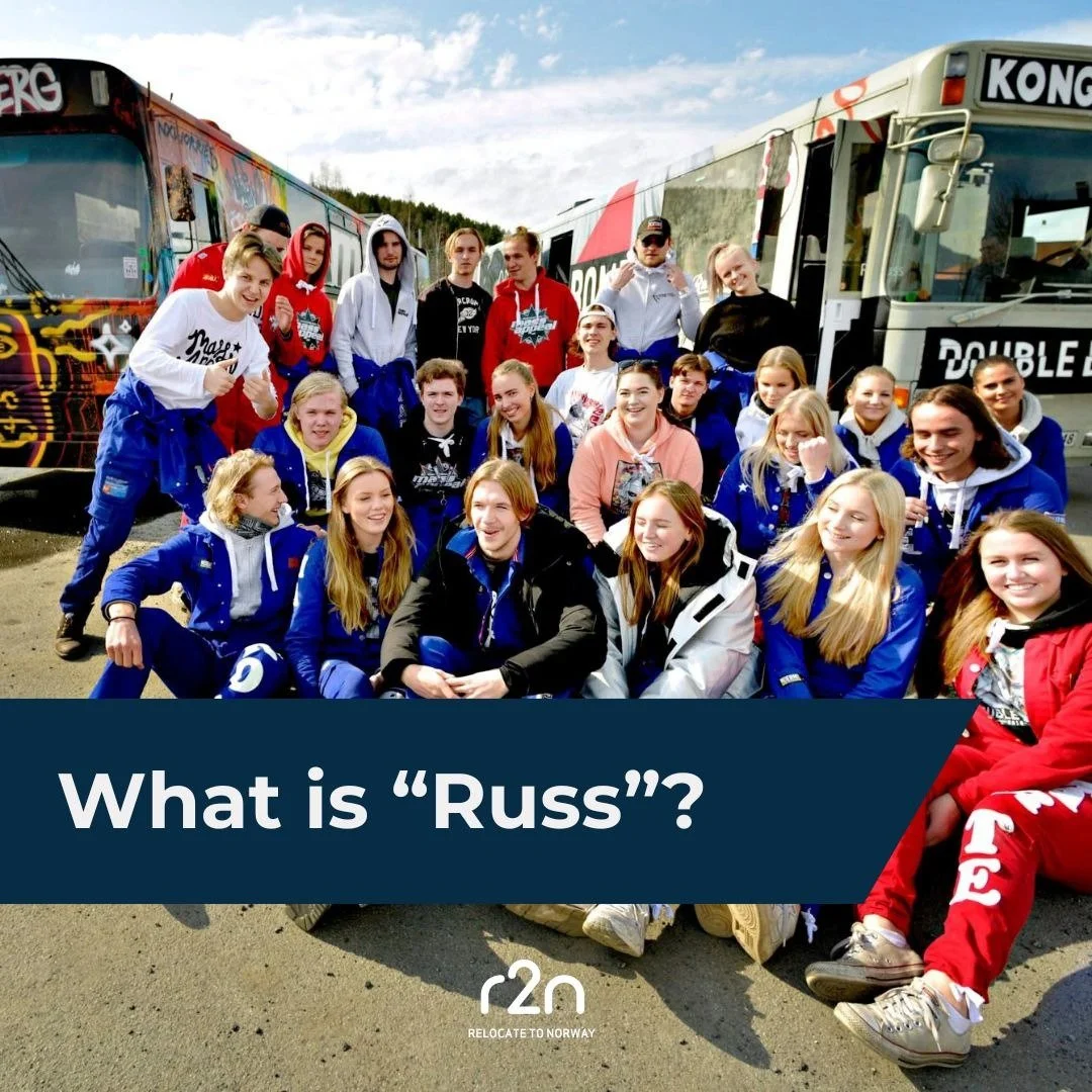 If you are in Norway this time of year, you will see teenagers in red and blue overalls everywhere 🎉

They are called "russ". High school graduates celebrating the end of school with weeks of events, traditions, and memories before their e