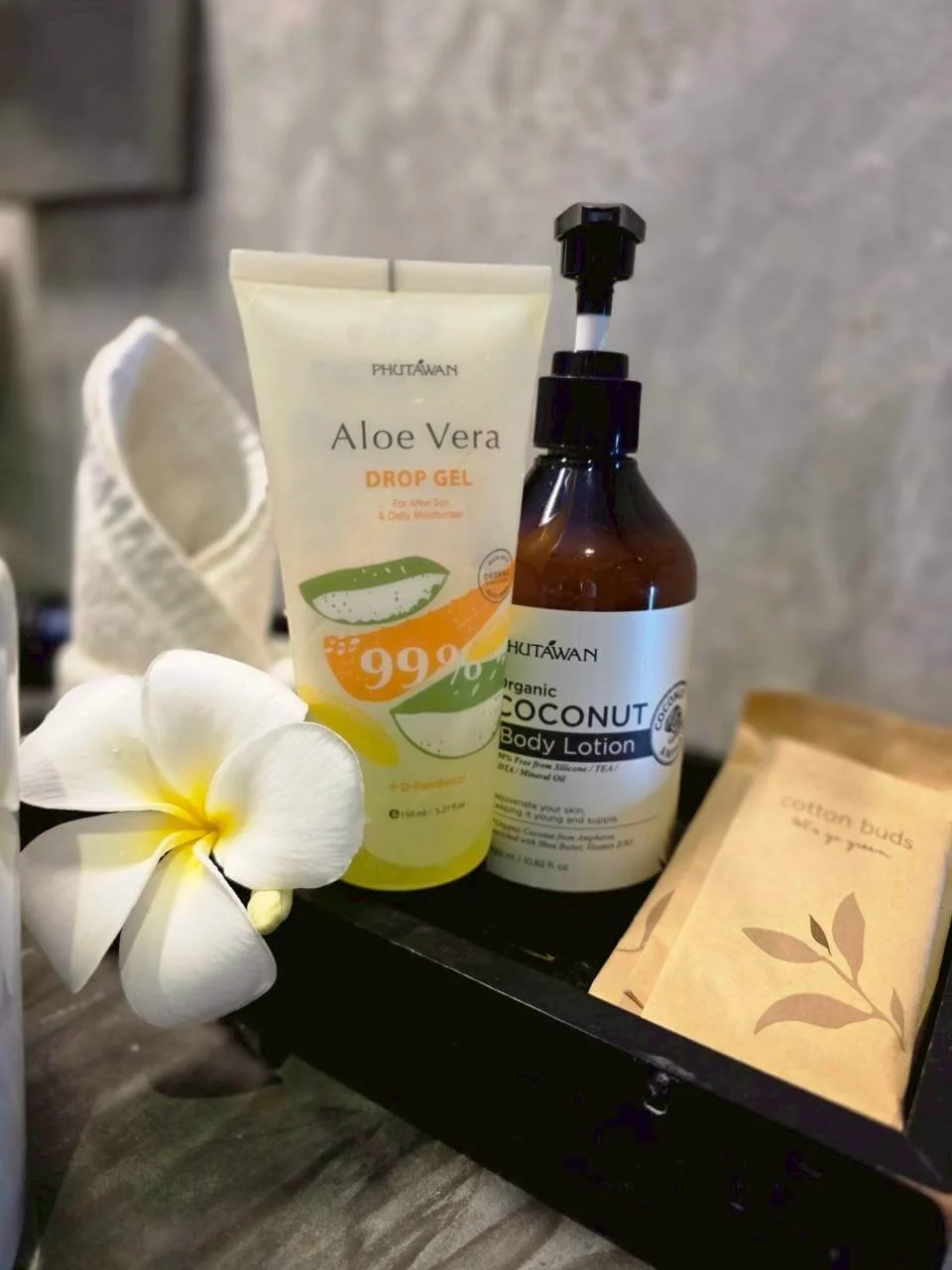 Organic coconut bathroom amenities, Villa Pavana luxury villa Koh Tao Thailand