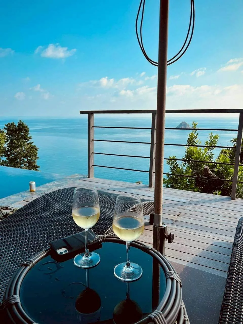 Private terrace with ocean view at Villa Pavana, Koh Tao