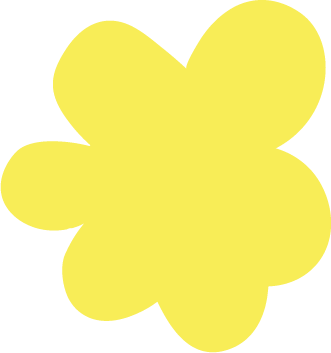 Gele abstracte bloemvorm