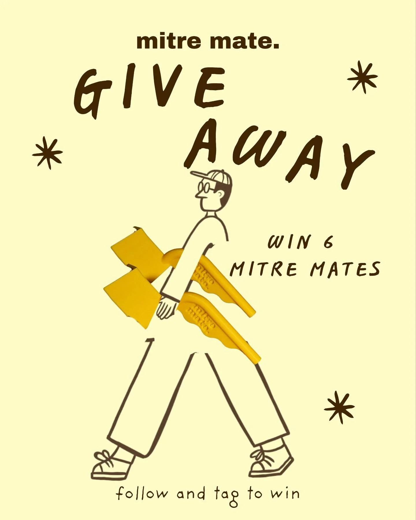 ✌🏼GIVEAWAY TIME✌🏼
win 3 original mitre mates + 3 curved edge mitre mates!

HOW TO ENTER:
1) be following @mitre_mate 
2) tag a friend - each tag is one entry
3) like this post
4) share this post to your story for an extra entry!

Winner will be ann