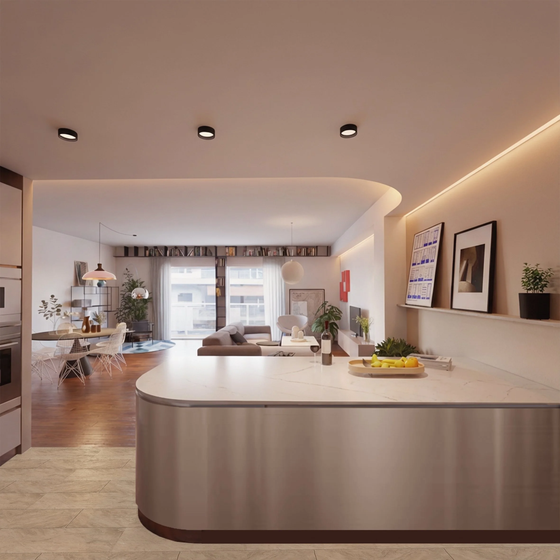 A Quiet Continuum, Apartment renovation, Athens