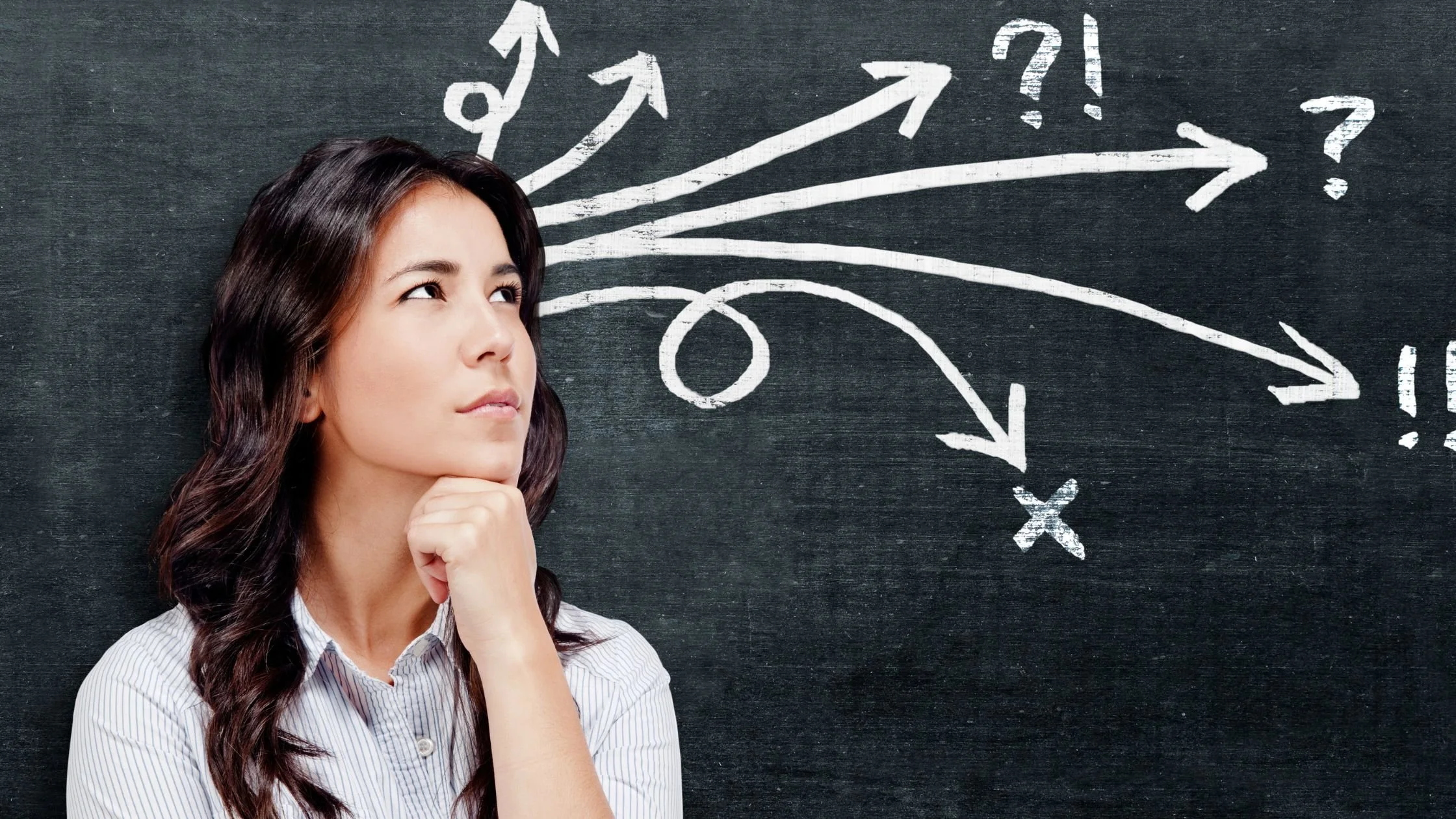 Thoughtful person feeling uncertain about career decisions and career direction