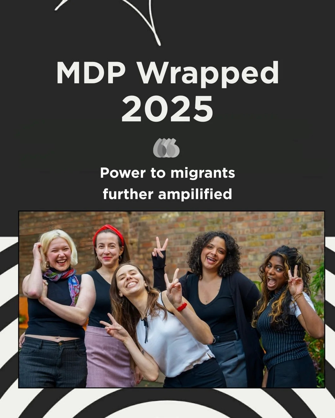 Our 2025 Wrapped is here!

The MDP community is growing. Migrant leaders are stepping into elections. Councils are backing our call for a more inclusive democracy.

This is what migrant power looks like.
Thank you for building it with us.

On to 2026