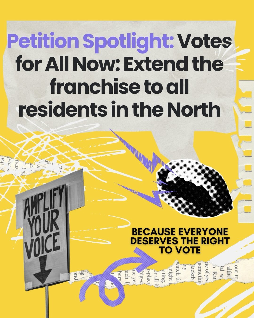 It is time for Stormont to demand the extension of the right to all residents ✊ Help us extend the vote for thousands of residents in Northern Ireland.

Sign the petition via the link in our bio.