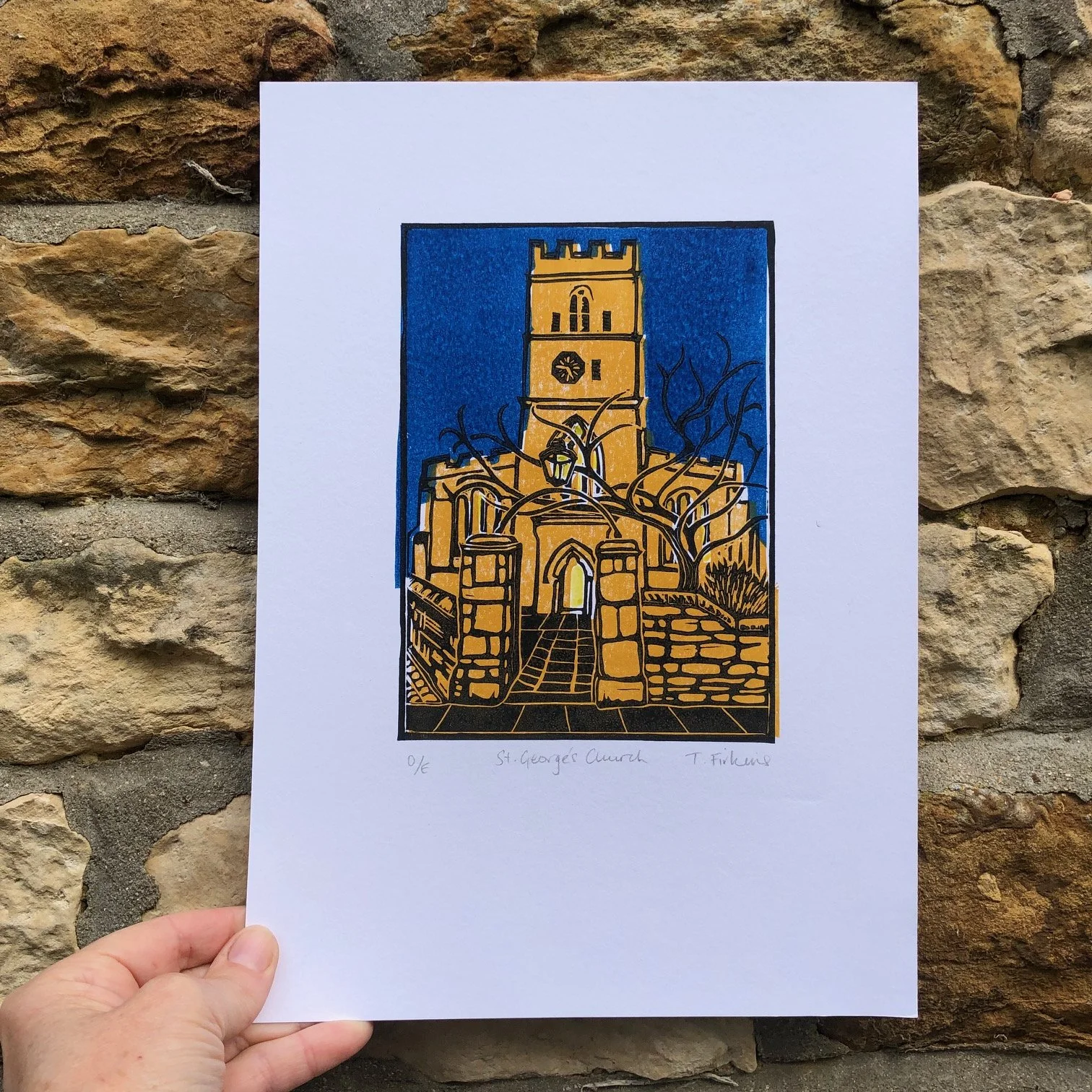 st georges church linoprint.jpg