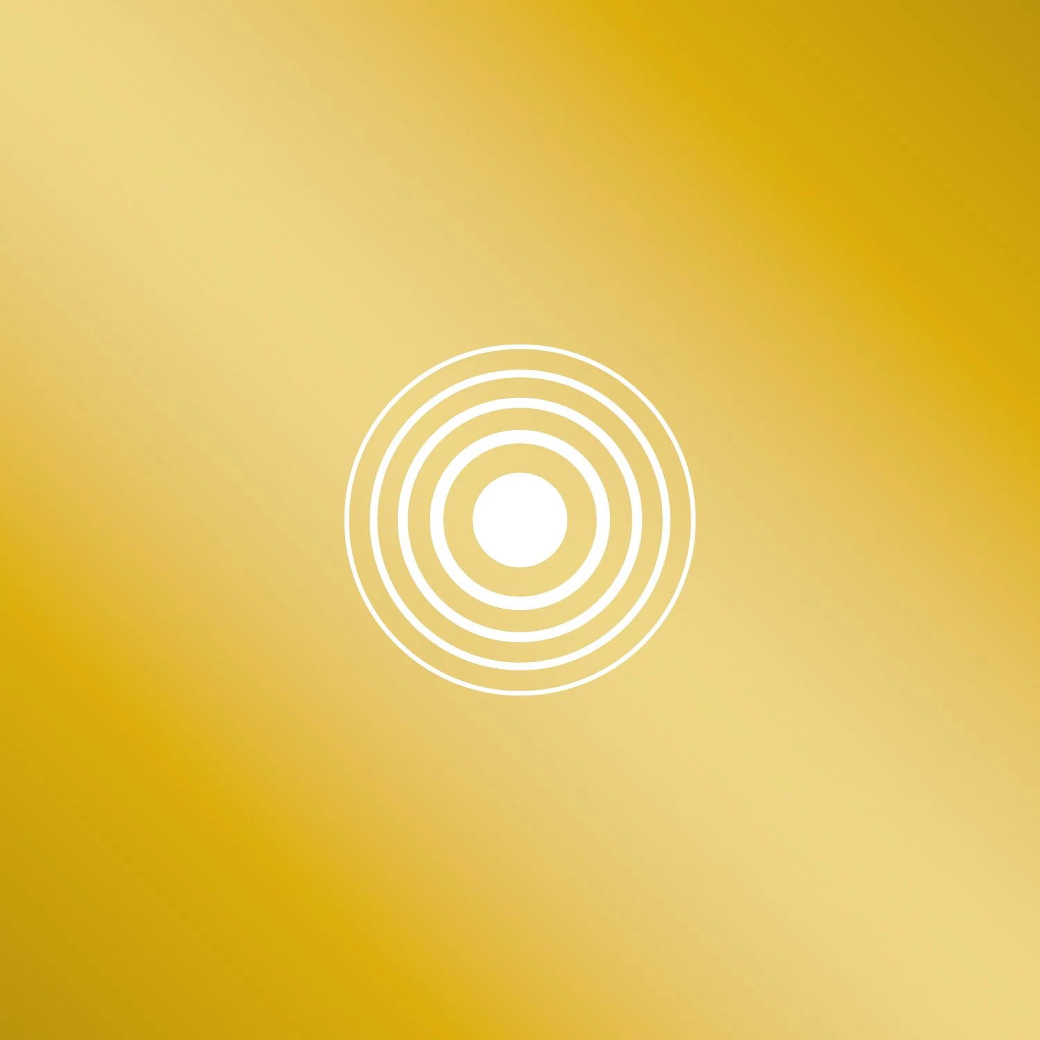 Abstract design with concentric circles on a gradient yellow background