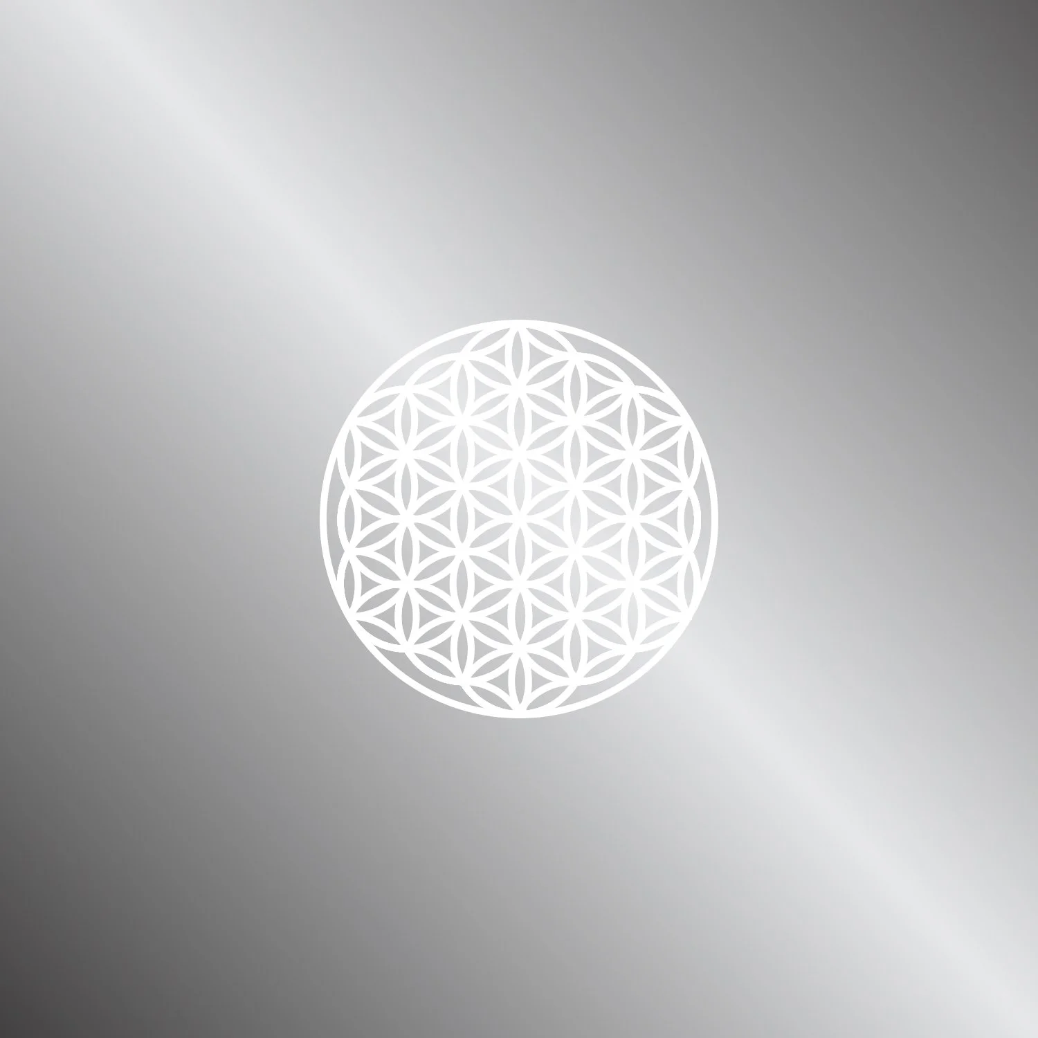 Pattern of overlapping circles creating a geometric design on a gradient background.