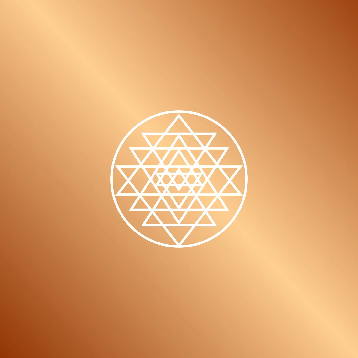 Sri Yantra with a gradient gold background