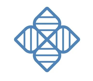 Abstract geometric shape with intersecting lines