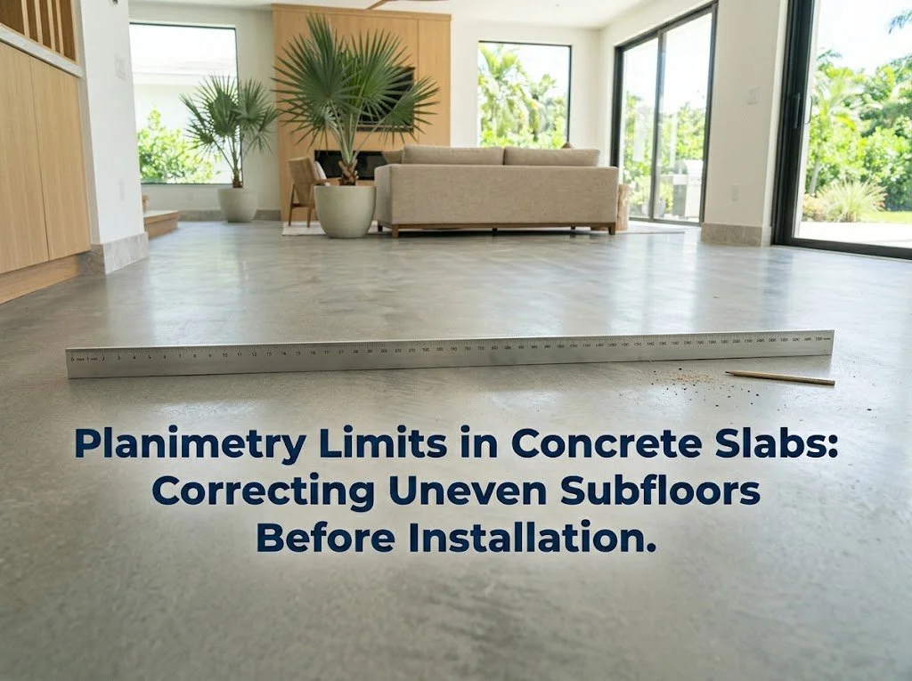 Planimetry Limits in Concrete Slabs: Correcting Uneven Subfloors Before Installation.