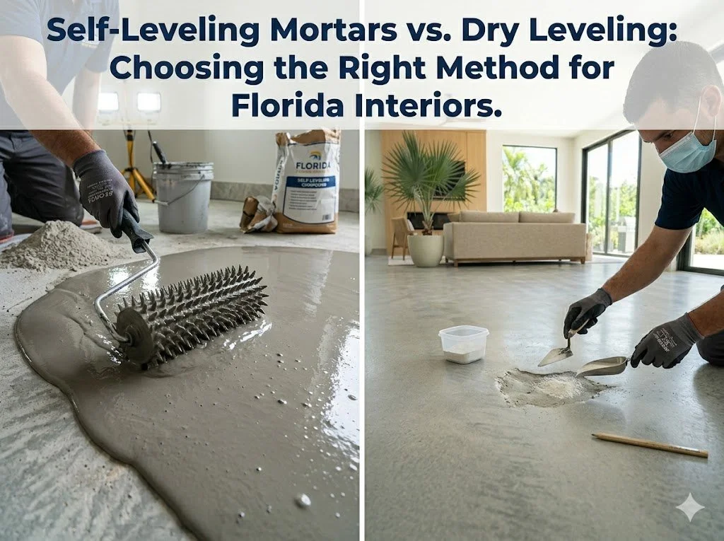 Self-Leveling Mortars vs. Dry Leveling: Choosing the Right Method for Florida Interiors