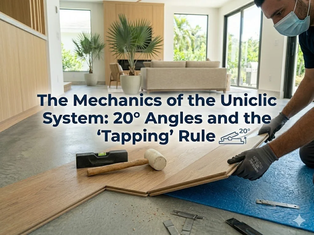 How the Uniclic System Works: The 20-Degree Angle and Tapping Rule for Laminate in Tampa Bay