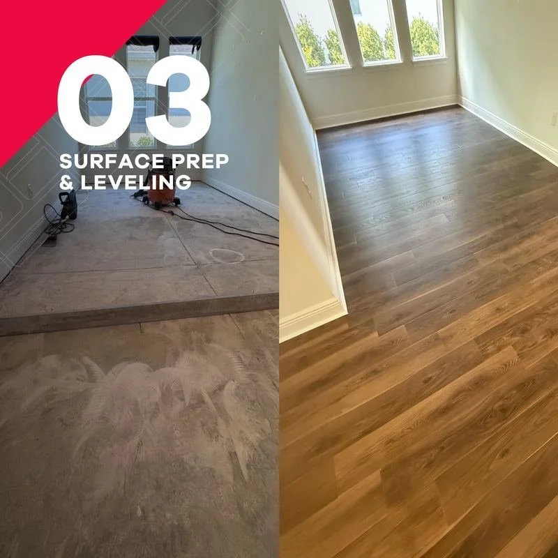 Subfloor surface preparation and concrete grinding by Own Style Flooring in Tampa FL
