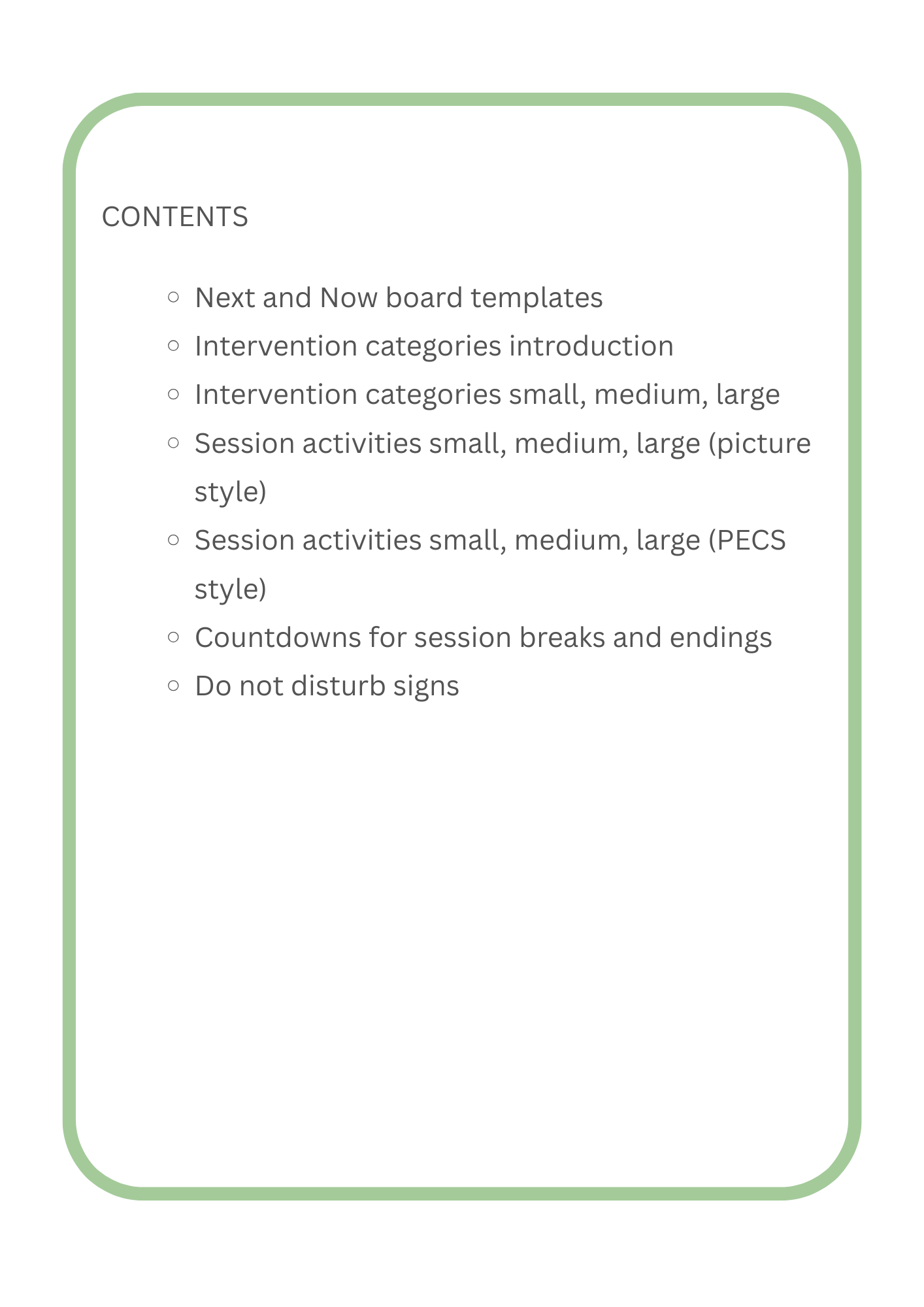 Structured session visuals to support transitions in NMT™ — Nightingale NMT