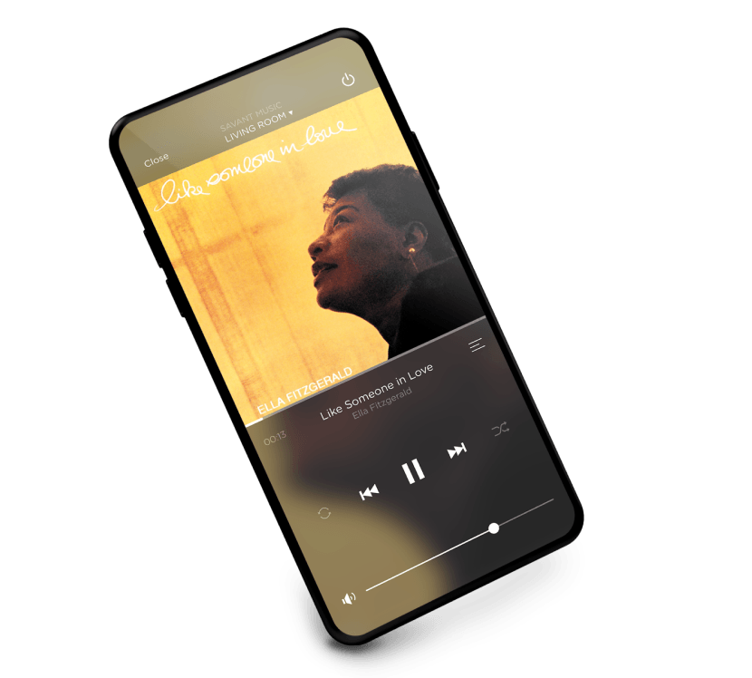 Savant Pro app showing the Savant Music page