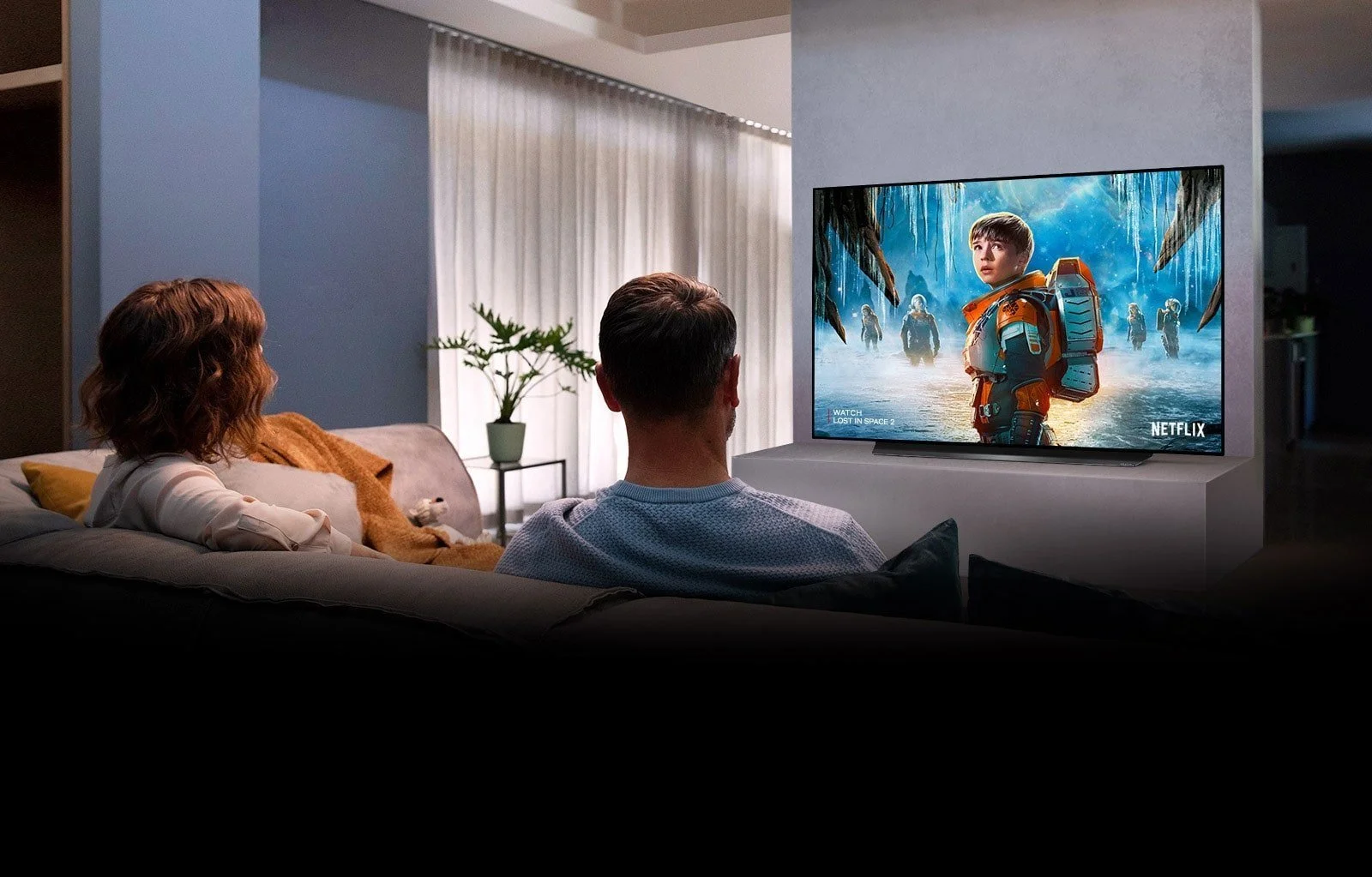 Couple watching TV