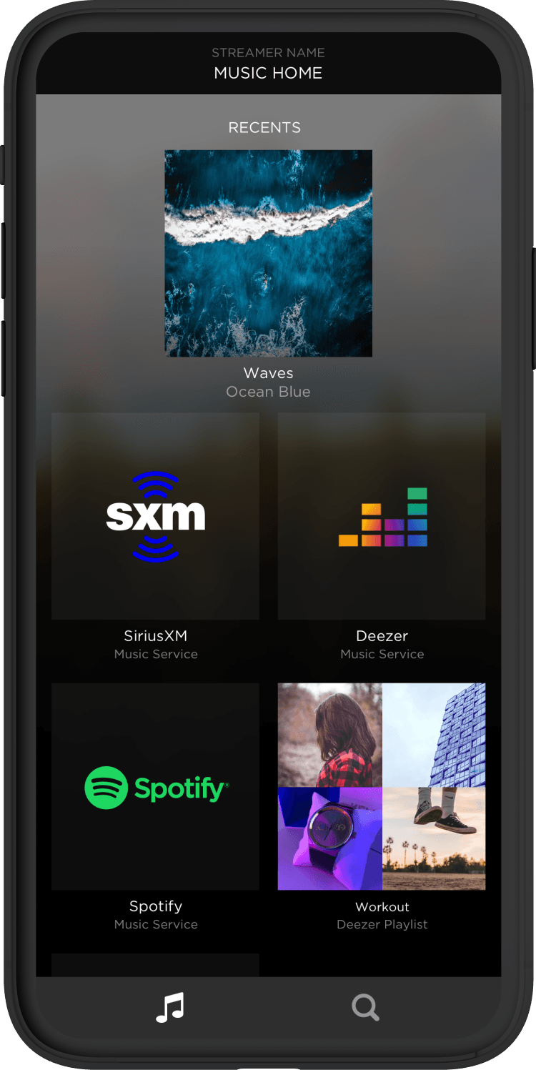 Savant Pro app showing the Savant Music page