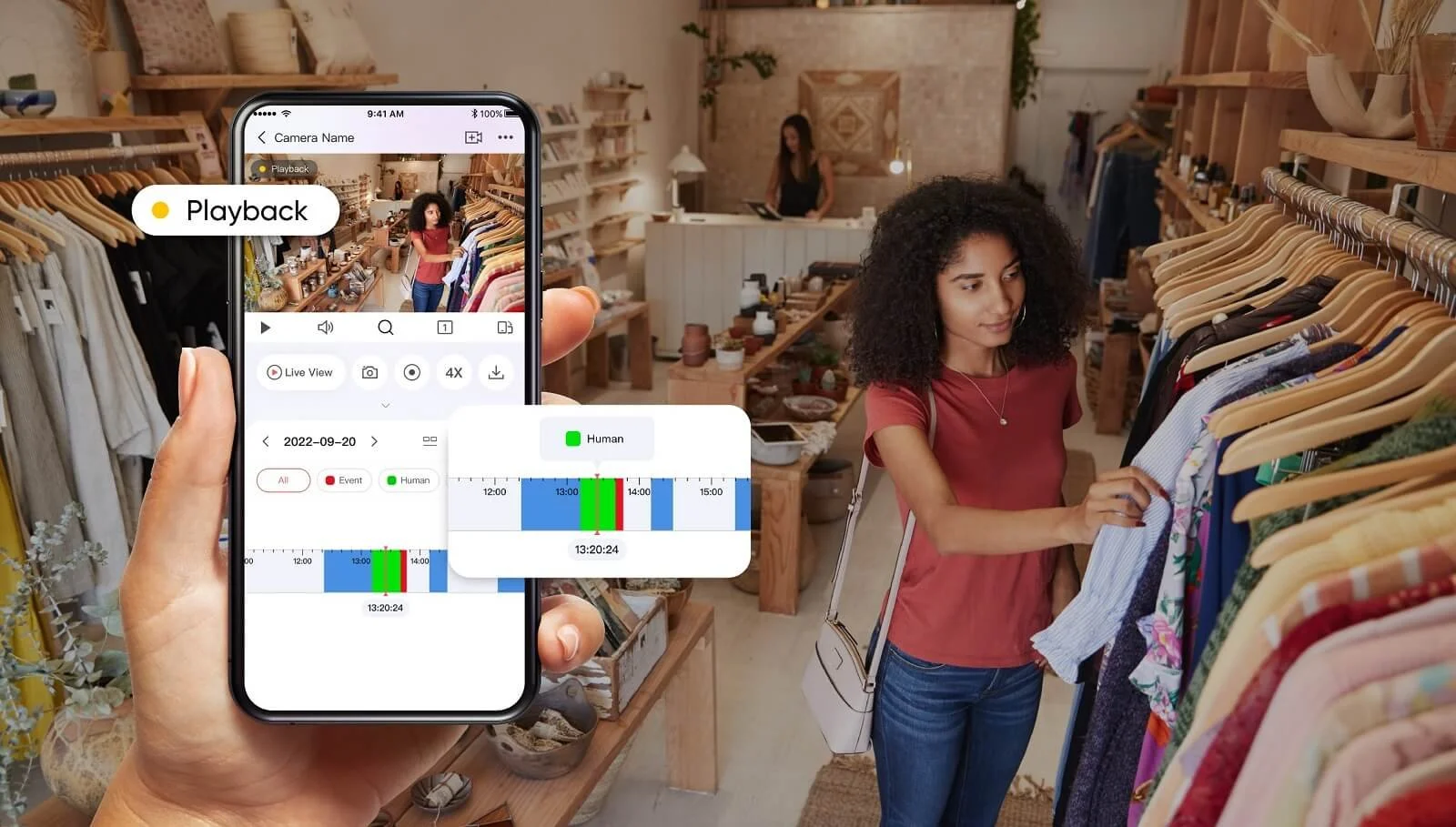 Hikvision app showing playback