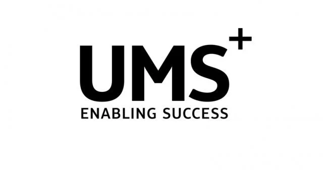 Logo mit der Aufschrift "UMS+ Enabling Success" auf weißem Hintergrund.
