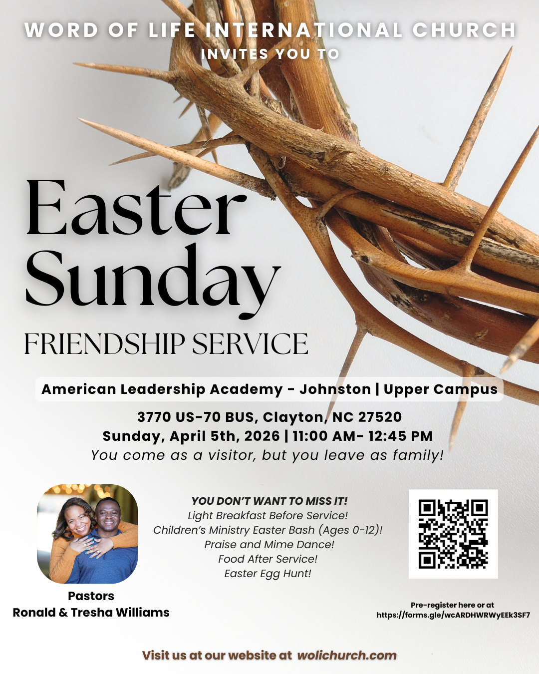 EASTER SUNDAY FRIENDSHIP SERVICE