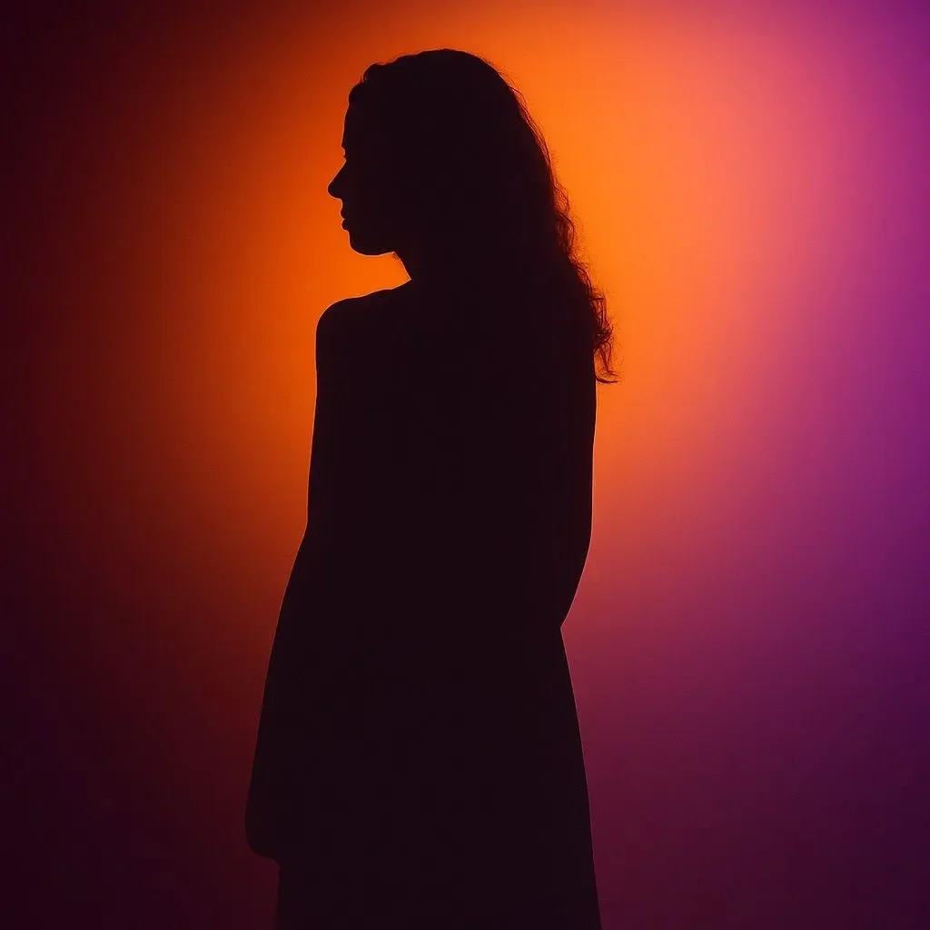 Silhouette d’artiste éclairée par un projecteur, évoquant la confiance, la maturité et la maîtrise scénique.