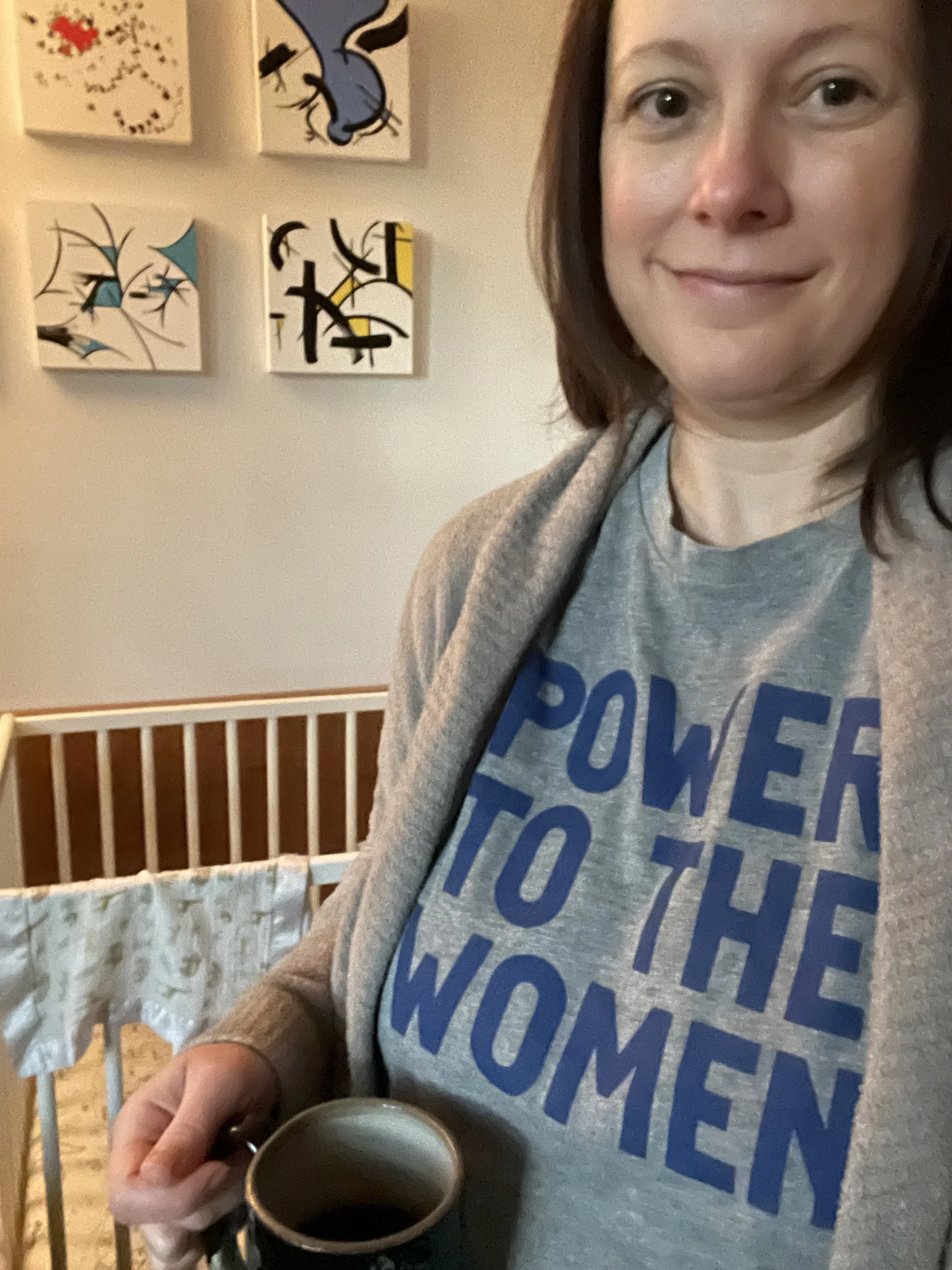 Power to the women shirt with coffee mug