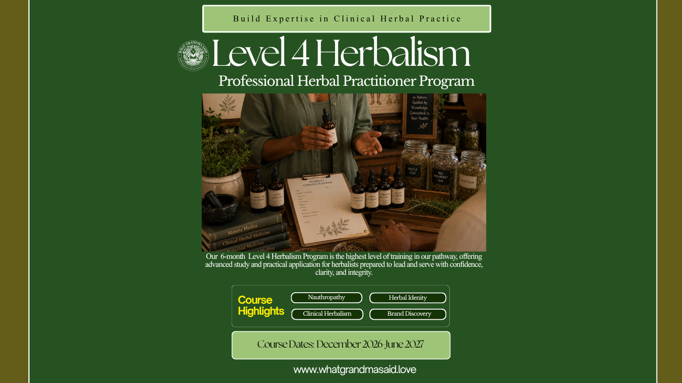 LEVEL 4 HERBALISM PROGRAM