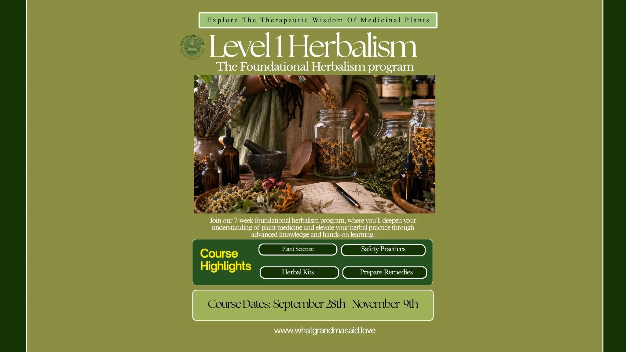 Level 1 Herbalism Program