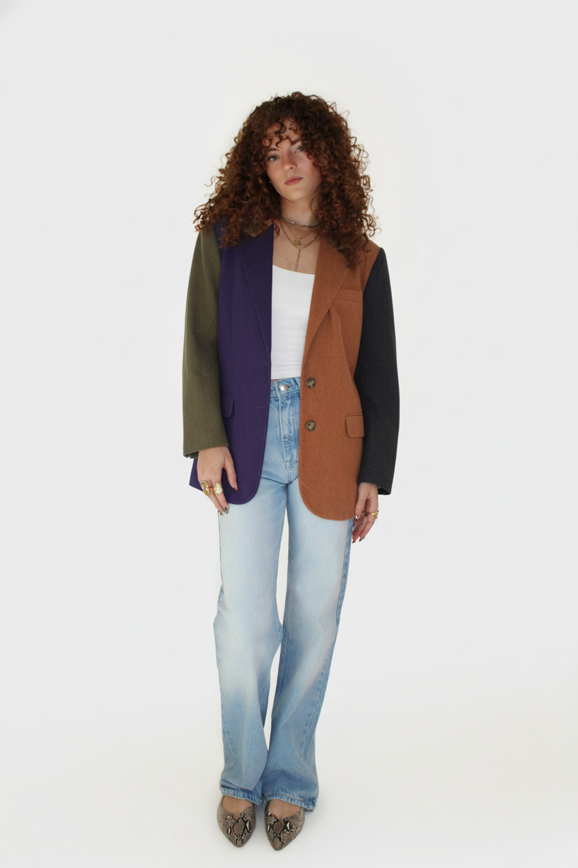 UN-deFind colorblocked blazer