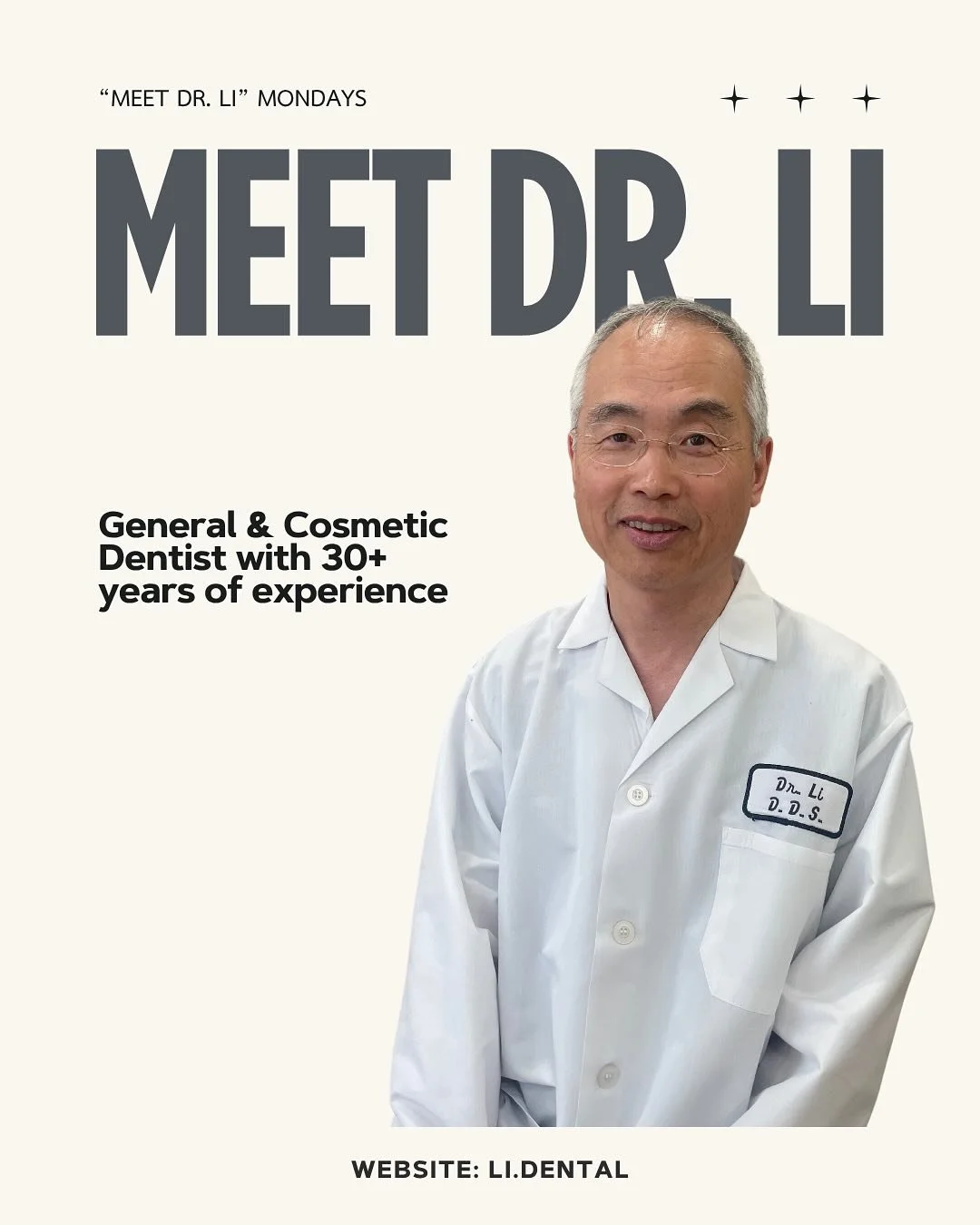If you haven&rsquo;t already - meet Dr. Xianglong Li, a general + cosmetic dentist with 30+ years of experience based in Midtown Manhattan. Like an architect-engineer, Dr Li prioritizes function and aesthetics to give you a customized design tailored