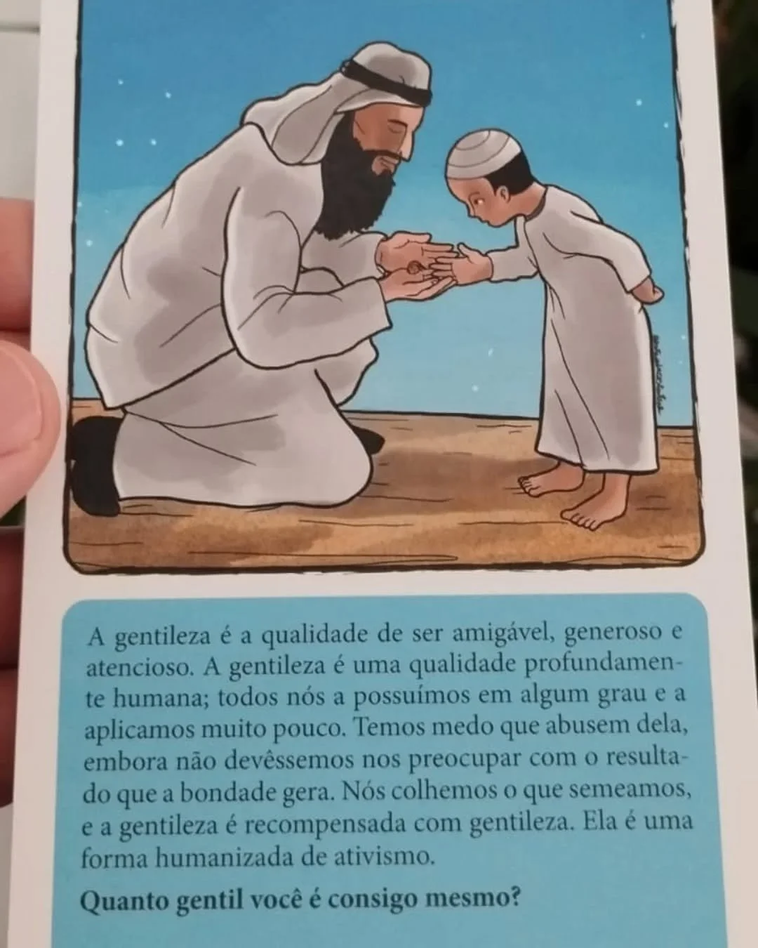 Gentileza como uma forma humanizada de ativismo.
Ser gentil com si...
Isso &eacute; pra ser mais observado e praticado.