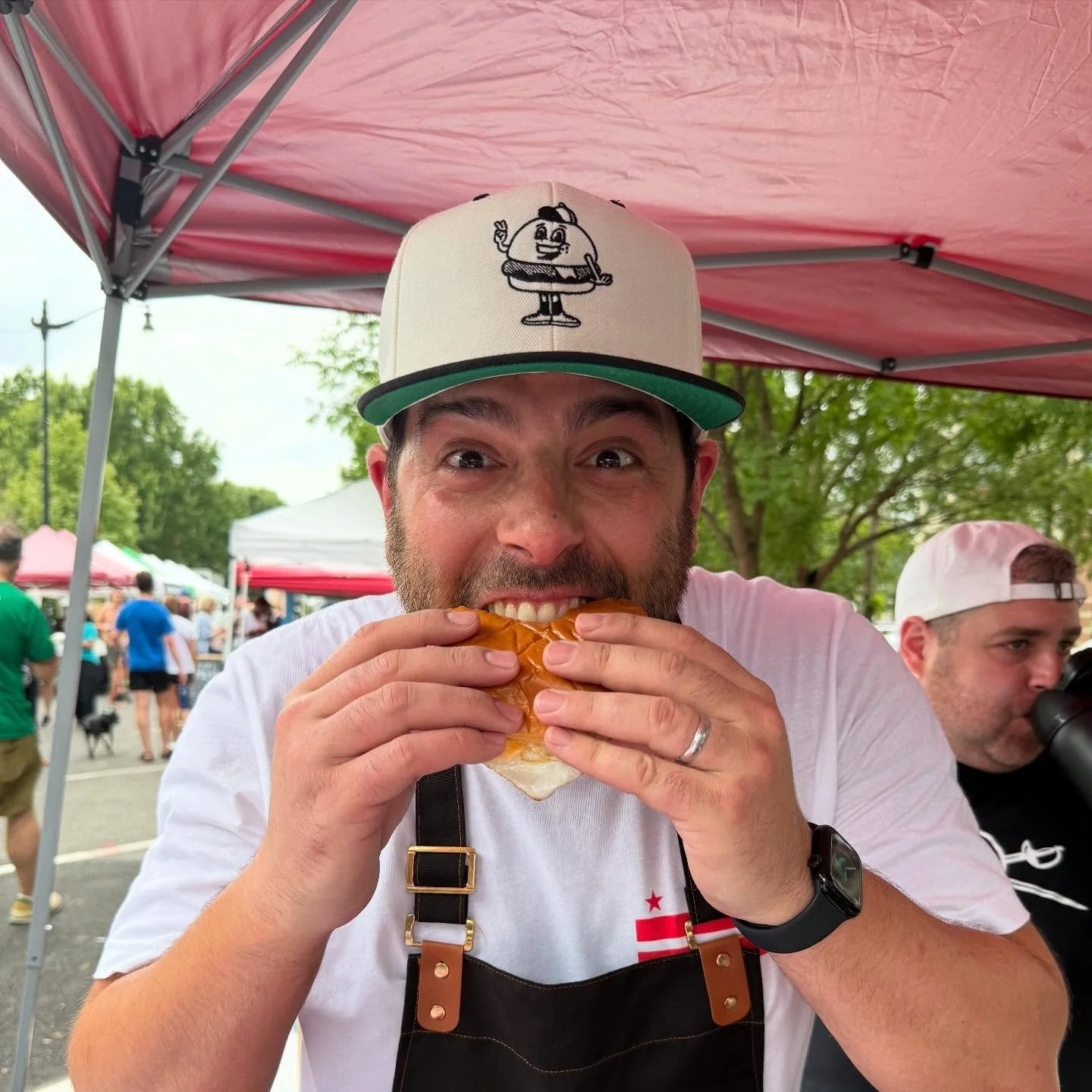 Wake Up with us Petworth! We're back at the @petworthmarket today, so come grab a saucy breakfast sandy! As always, 9am - sell out. 

#breakfastsandwich #petworth #dceats #bacon #bec #washingtondc