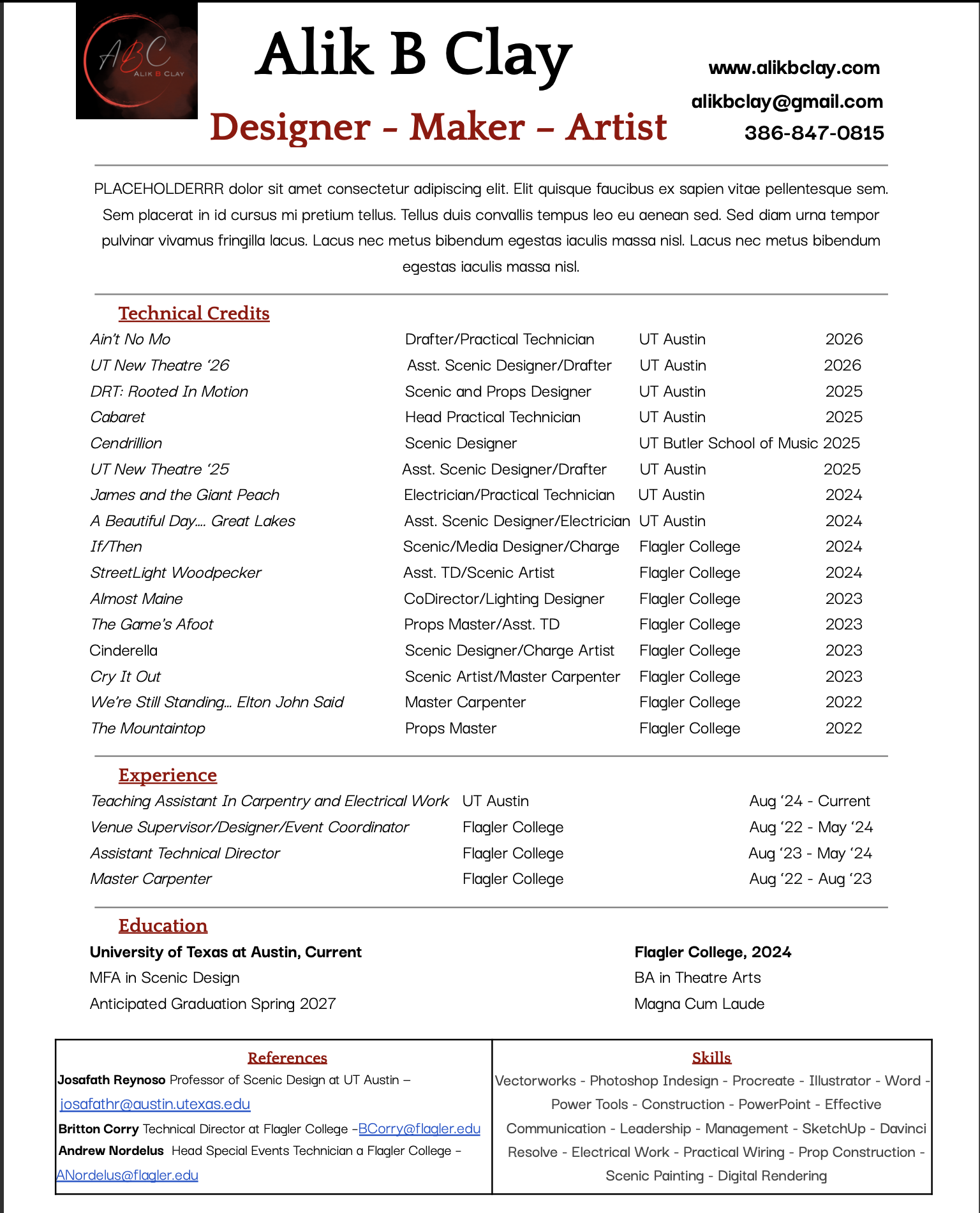 Alik Clay Resume