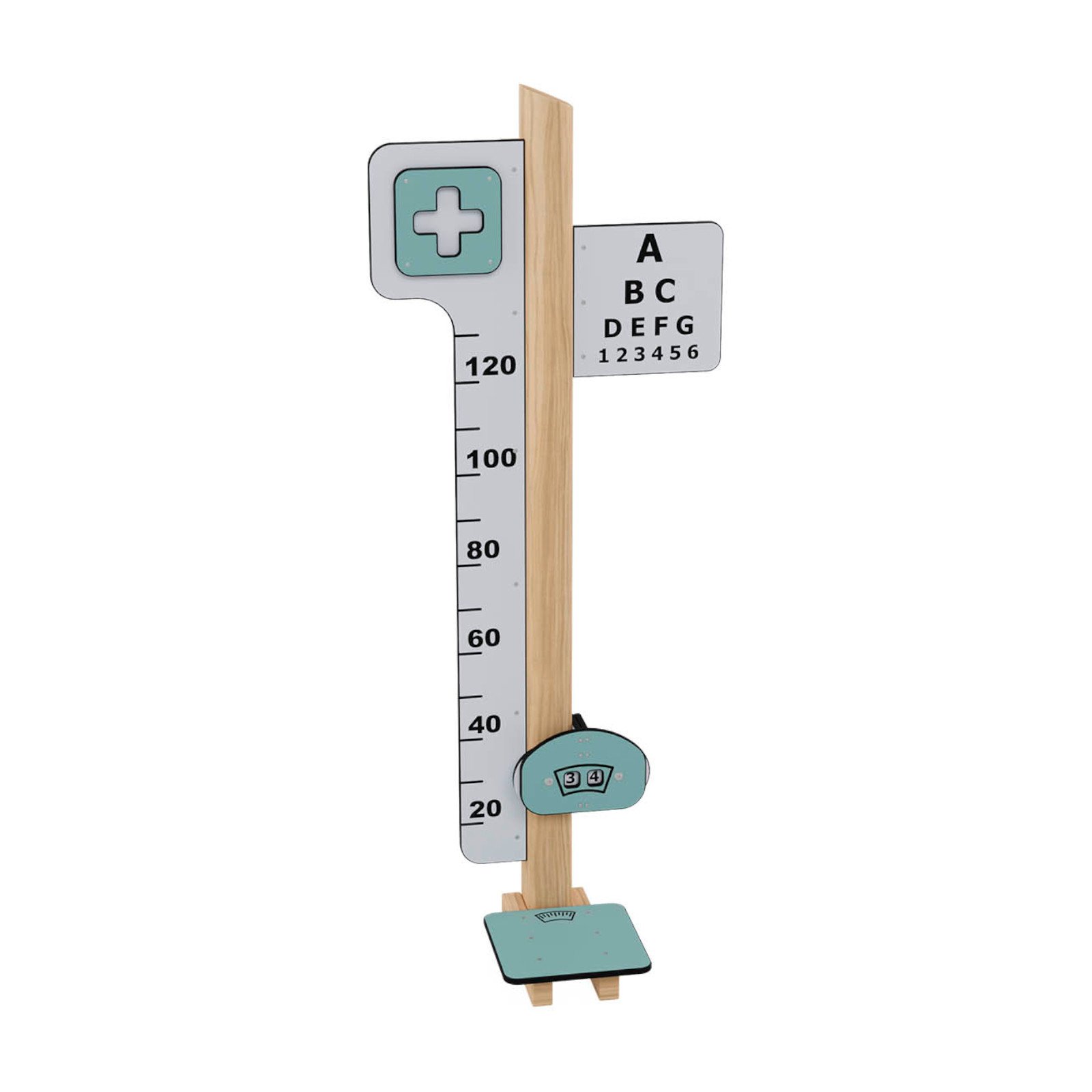 Robinio Clinic Panel playground element for public spaces, ages 1–14, supports learning and role-play, compact design, HDPE panels