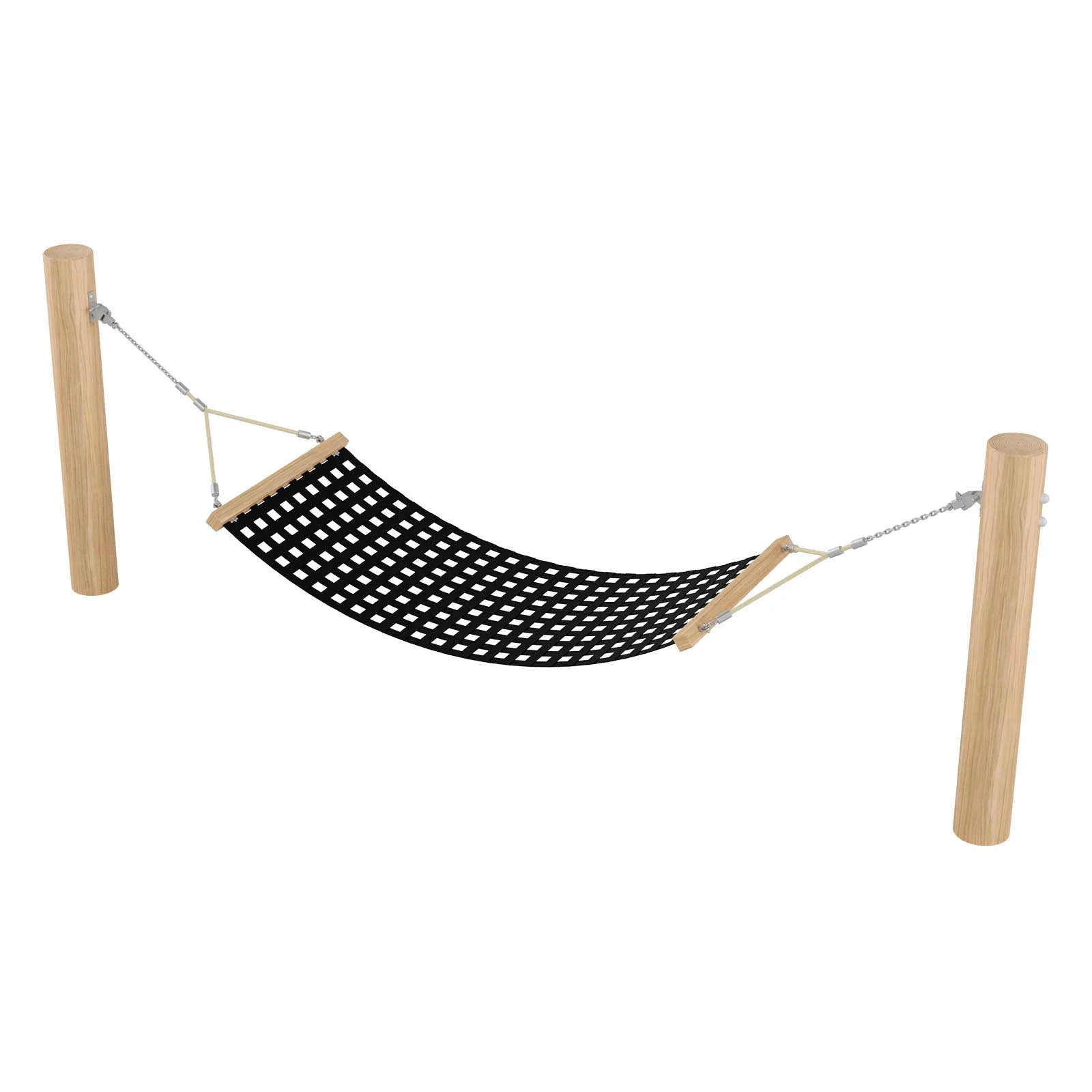 Robinio hammock swing for children aged 3–14, designed for public playgrounds, supporting balance and calm sensory play, compliant with EN 1176.