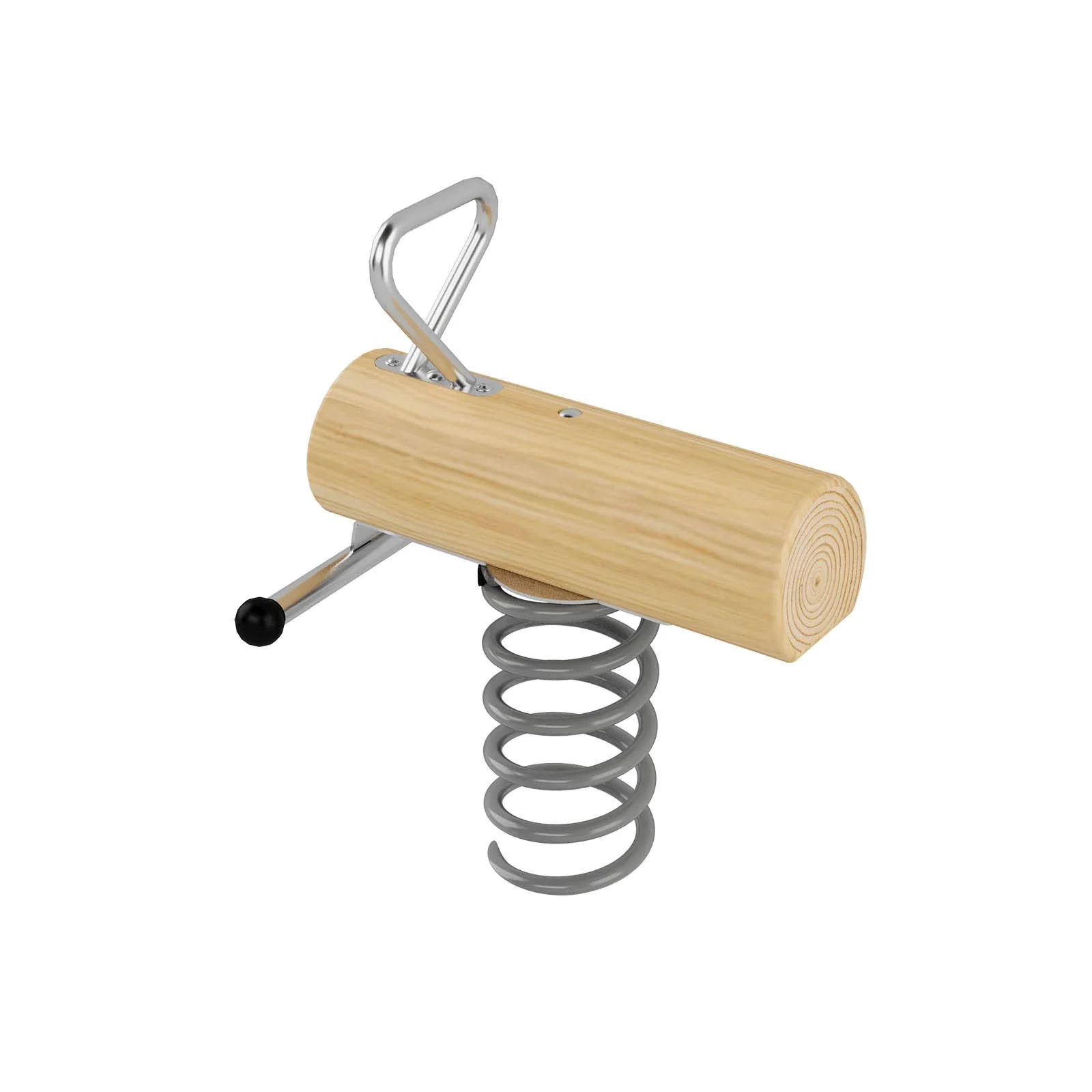 Robinio Worm spring rocker with metal base for children aged 1–12, designed for public playgrounds, supporting balance and coordination, EN 1176 compliant.