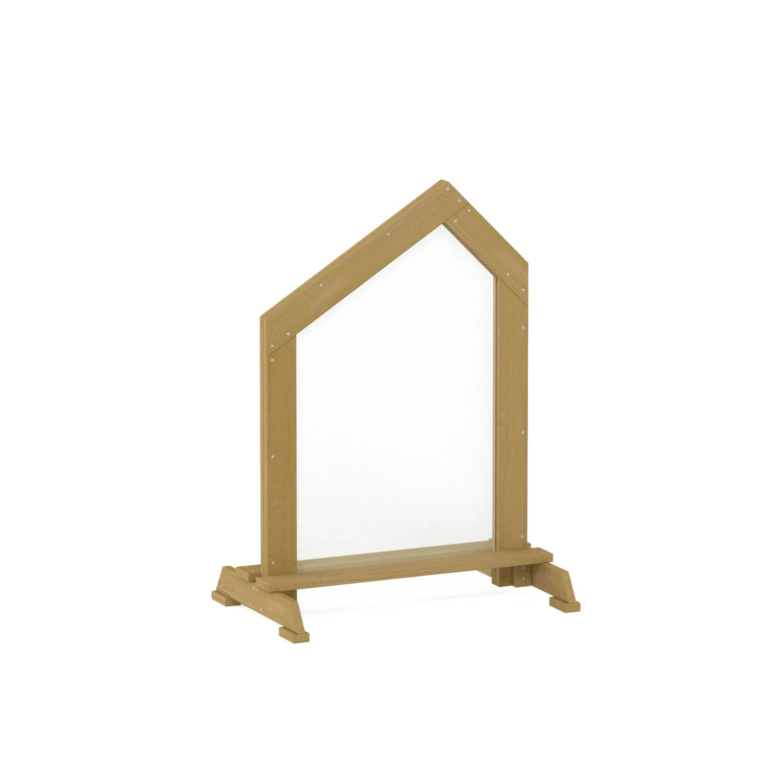 Natural wooden sensory painting board with transparent acrylic surface, designed for children aged 1–7 for creative outdoor expression and sensory play.