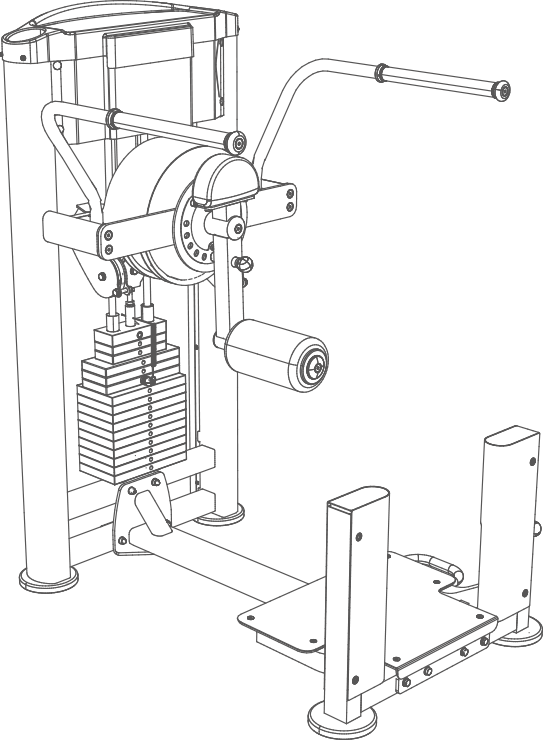 Inertia klubo treniruoklis L340B – jėgos treniruočių įrenginys sporto salėms ir treniruoklių centrams
