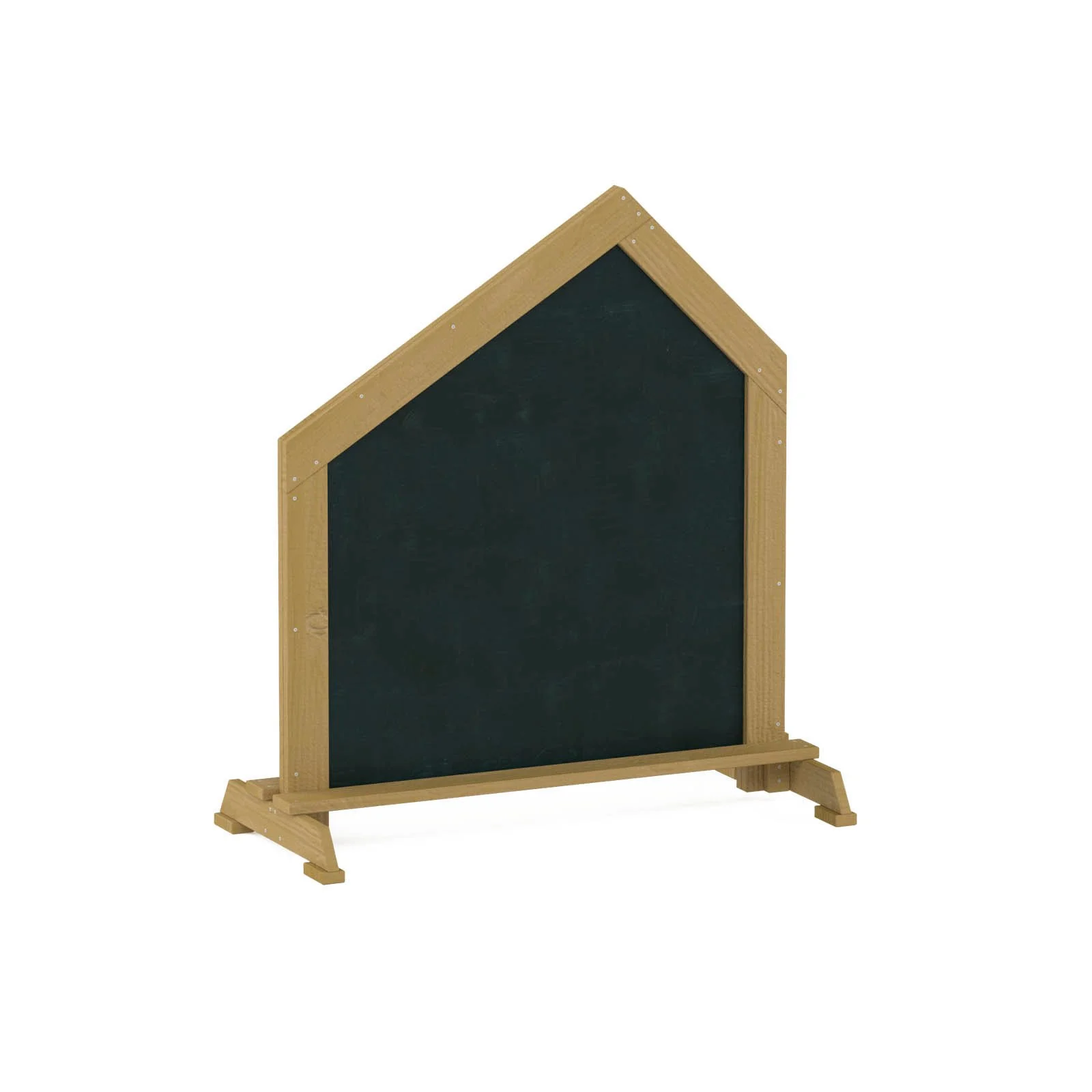 Natural wooden drawing board with chalk surface, made of impregnated pine wood for children aged 1–7 in outdoor sensory playgrounds.