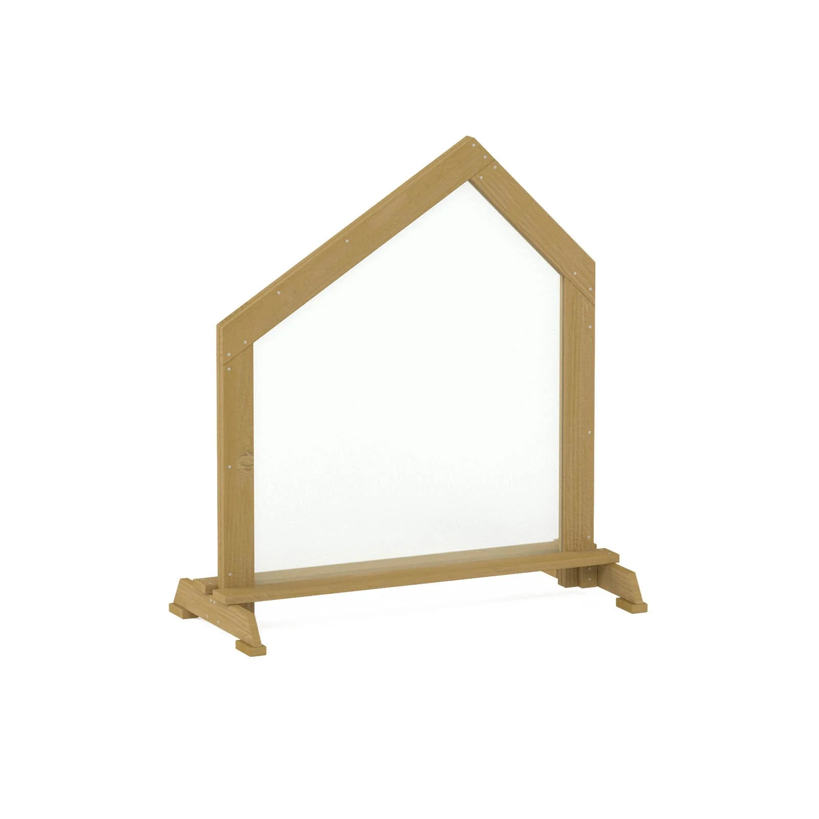 Natural wooden painting board with transparent acrylic surface, designed for children aged 1–7 to support creative and sensory outdoor play.