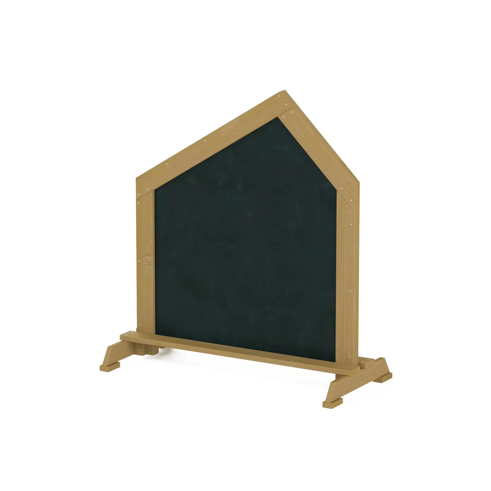 Natural wooden drawing board with chalk surface, made of impregnated pine wood for children aged 1–7 in outdoor sensory playgrounds.