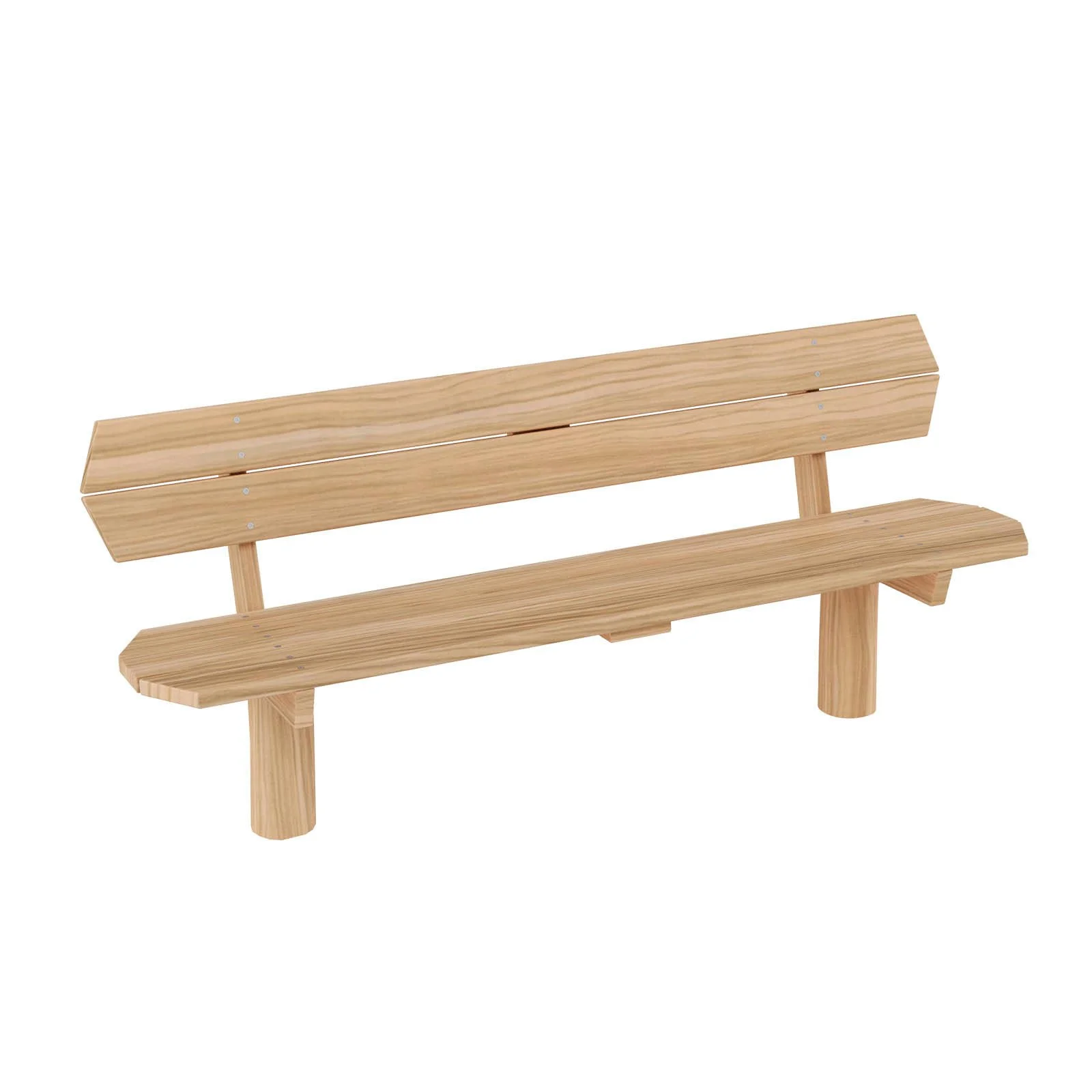 Robinio Bench with Backrest