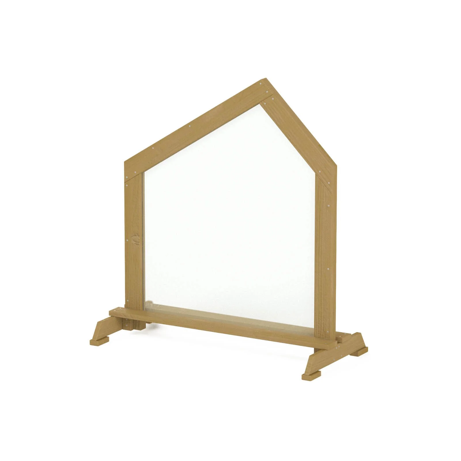 Natural wooden painting board with transparent acrylic surface, designed for children aged 1–7 to support creative and sensory outdoor play.